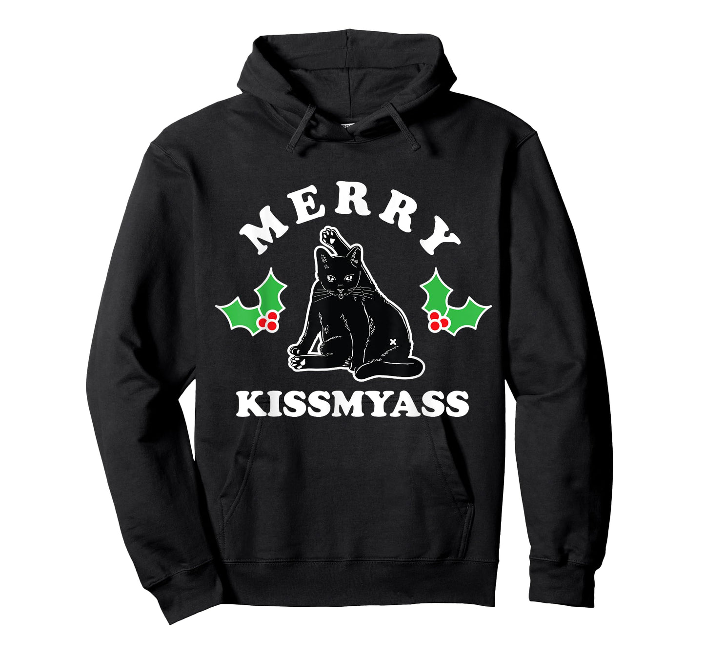 Merry Kissmyass Christmas Kitty Cat Butt T-Shirt for Men Women