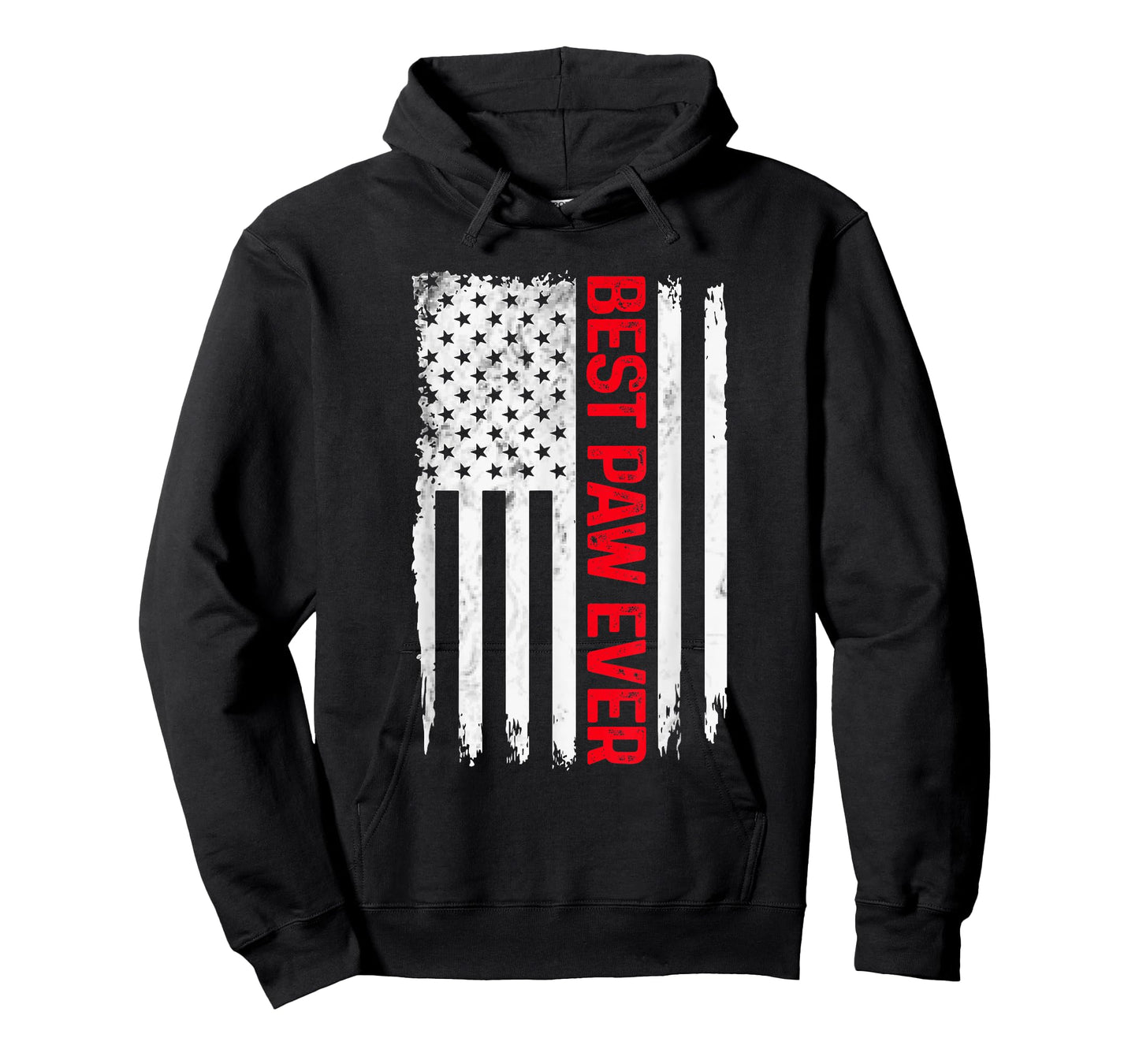 Mens Best Paw Ever American flag Funny Papa Grandpa T-Shirt