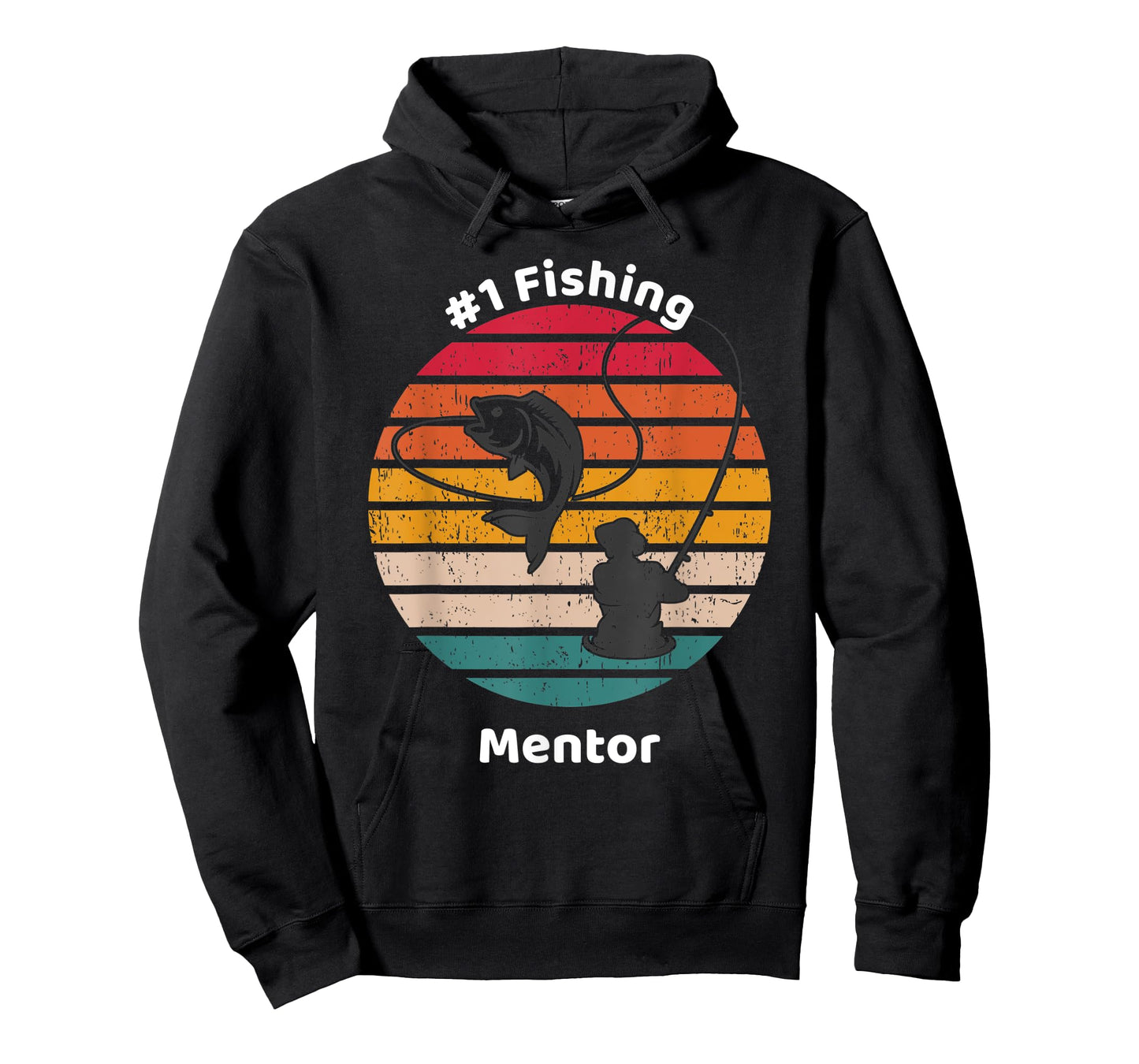#1 Fishing Mentor Graphic Fisherman Fathers Day Gift T-Shirt