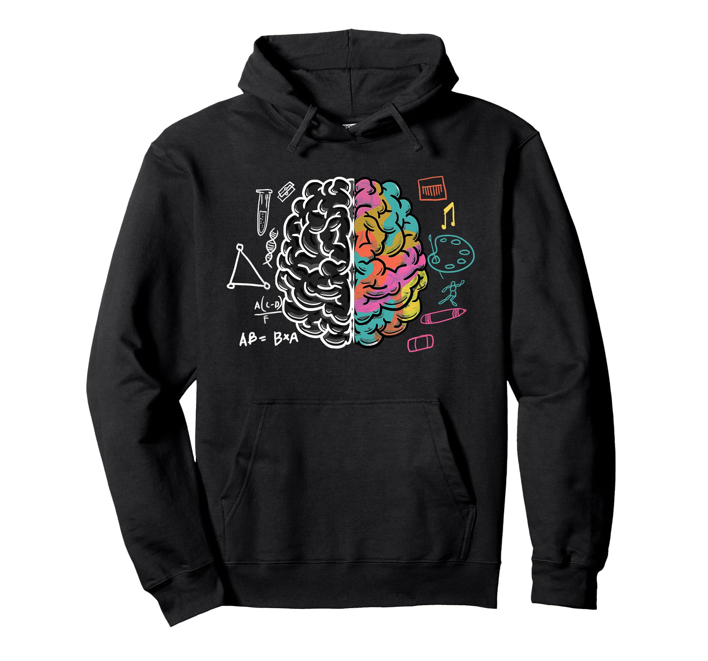 Color Splitted Brain Science Art Physician Neurologist Gift T-Shirt