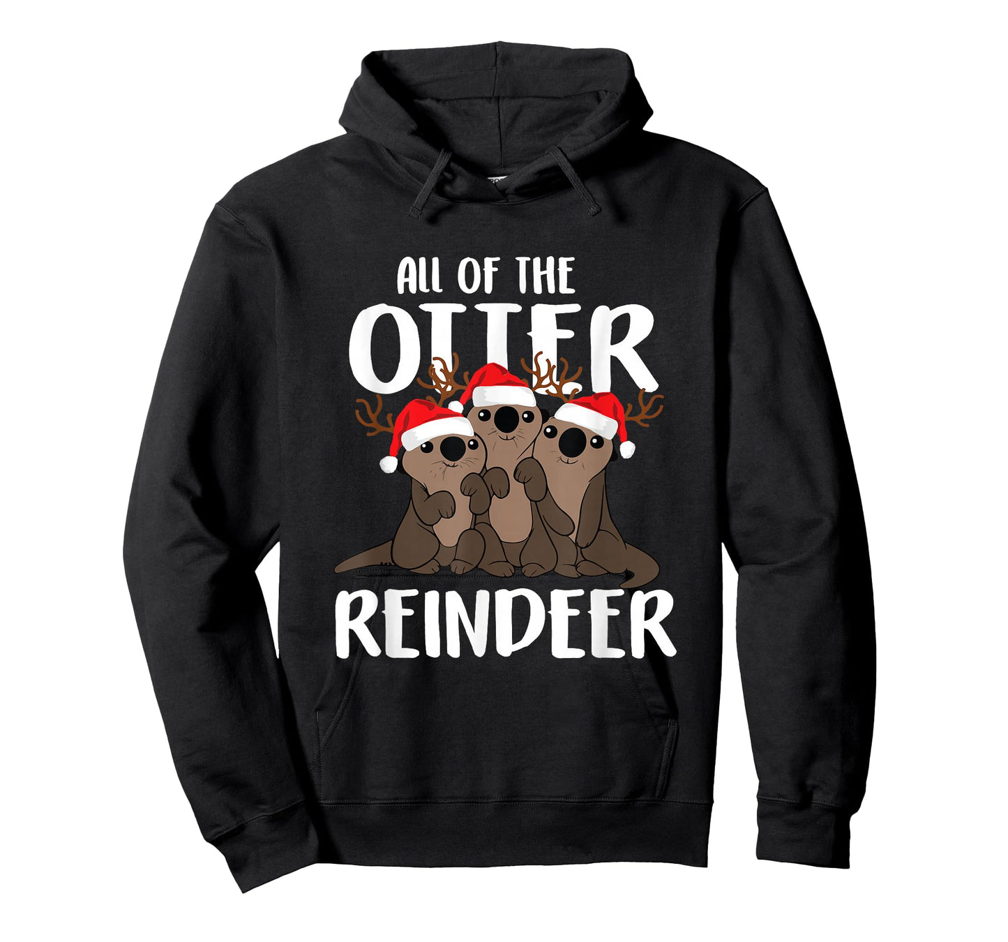 All Of The Otter Reindeer Funny Christmas Osprey Pajamas T-Shirt