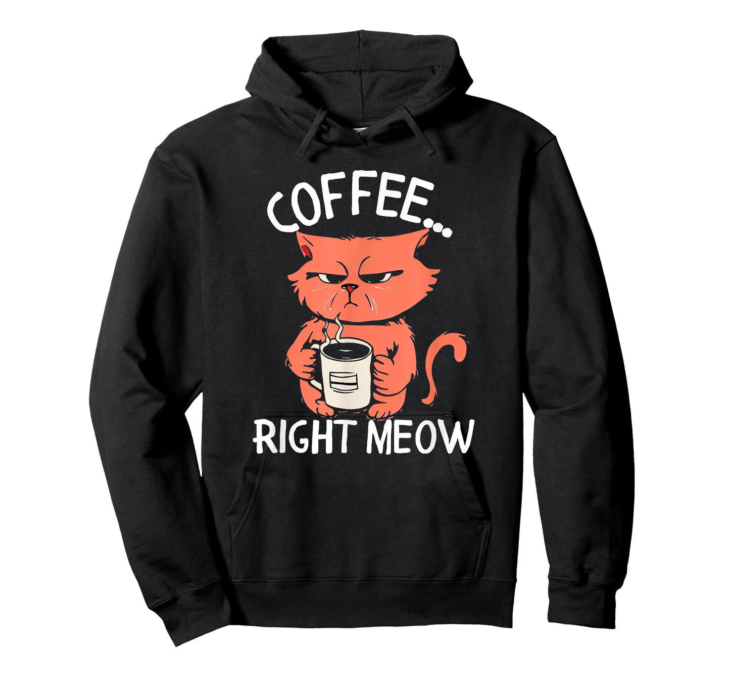 Coffee Right Meow Funny Cat Coffee Lovers Saying Quote T-Shirt