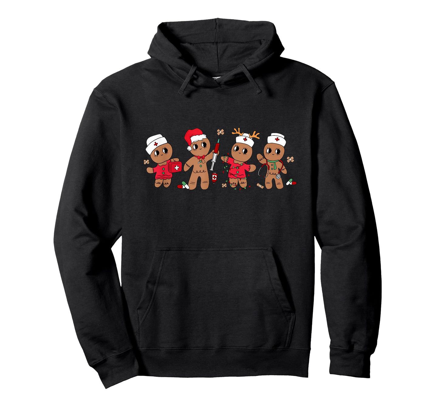 Cute Gingerbread Nurse Christmas Design Medical Humor T-Shirt
