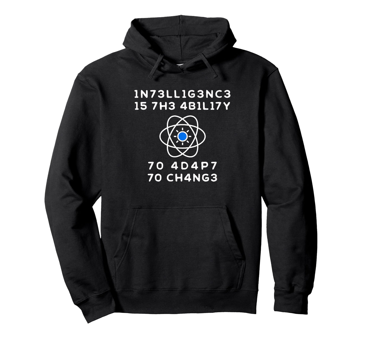 Clever Science Designs by Hallelujaa Intelligence-themed Black Cotton T-Shirt, Adult, Unisex, Short Sleeve, Small, Medium, 16.5 Neck, 33 Inch Sleeve, Classic Fit, Lightweight, Spring, Summer