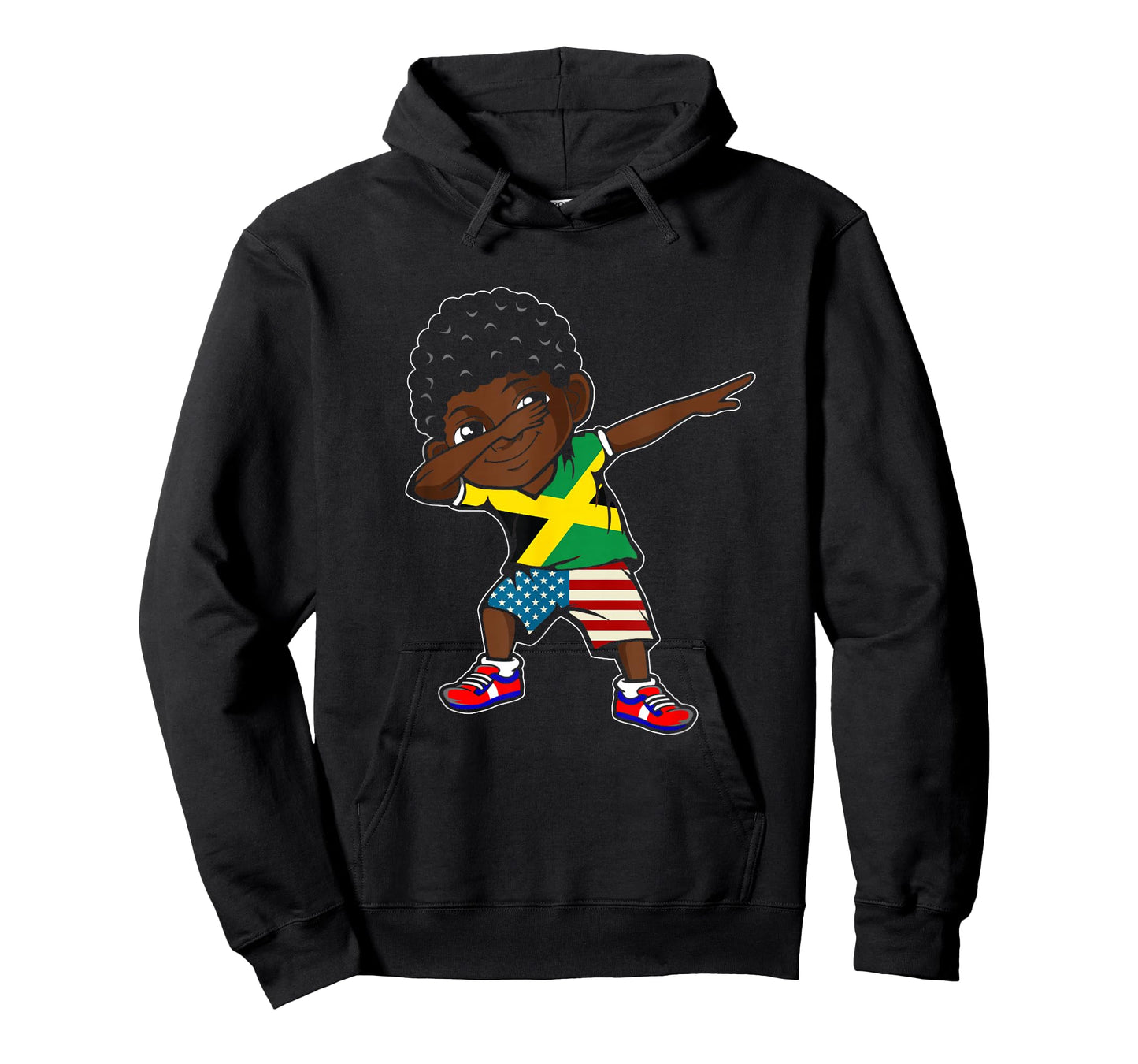 Half American Half Jamaican Boy Kid Jamaica Flag Patriotic T-Shirt