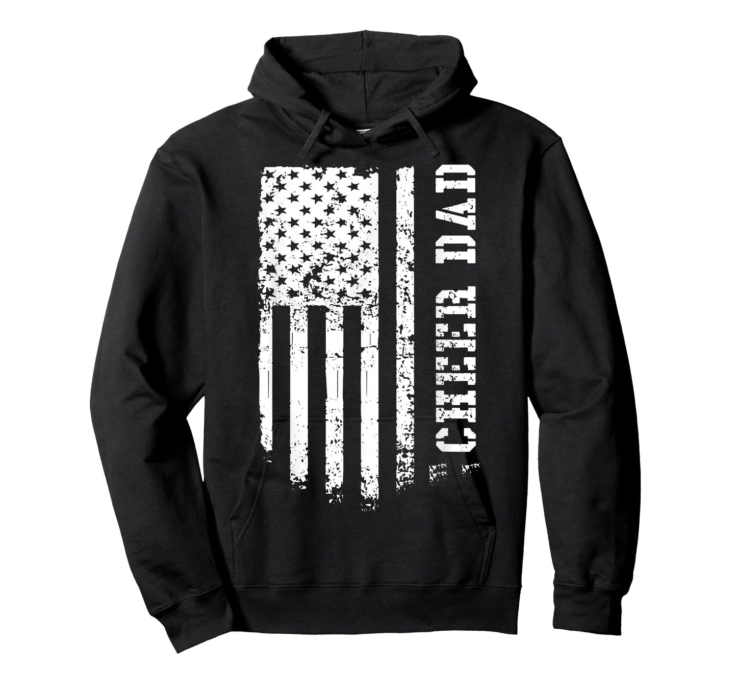 Cheer Dad Cheerleading American Flag Fathers Day Cheerleader T-Shirt