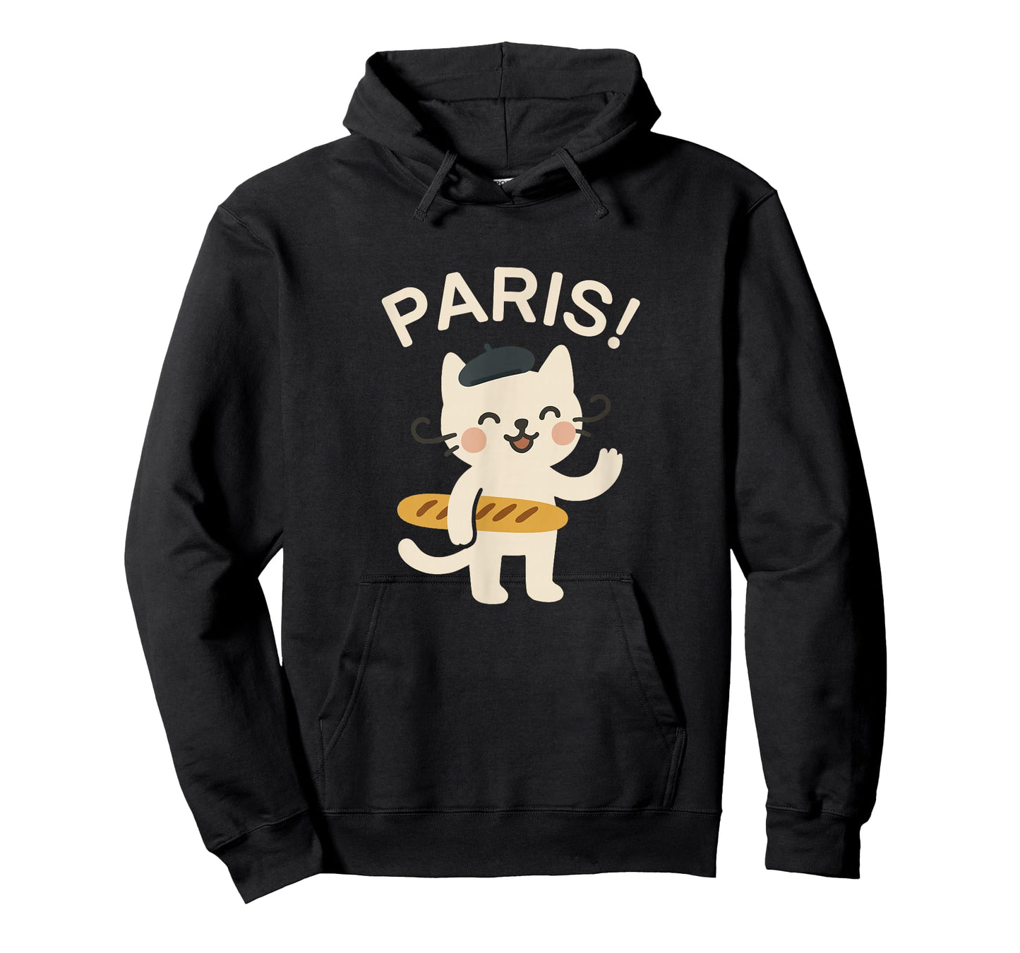 Paris France Funny Cute Cat Graphic T-Shirt