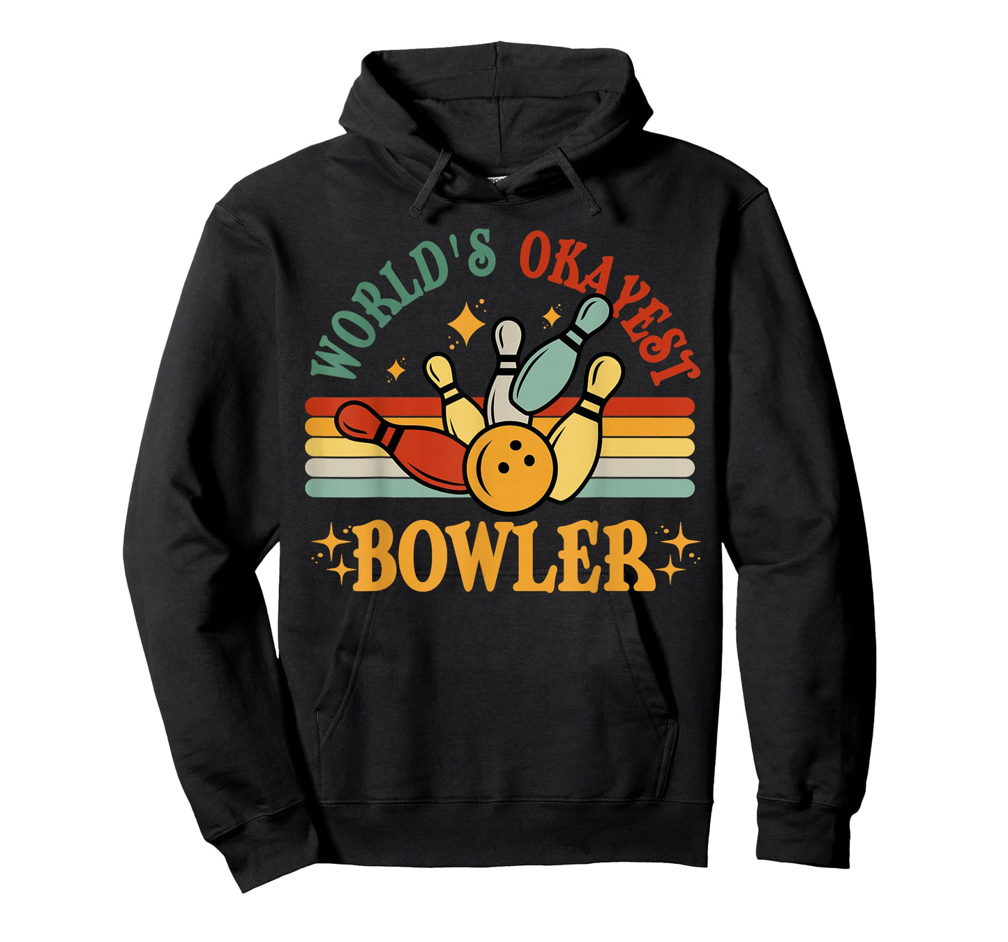 Bowling-Shirt Worlds Okayest Bowler Funny Bowling Team Gift T-Shirt