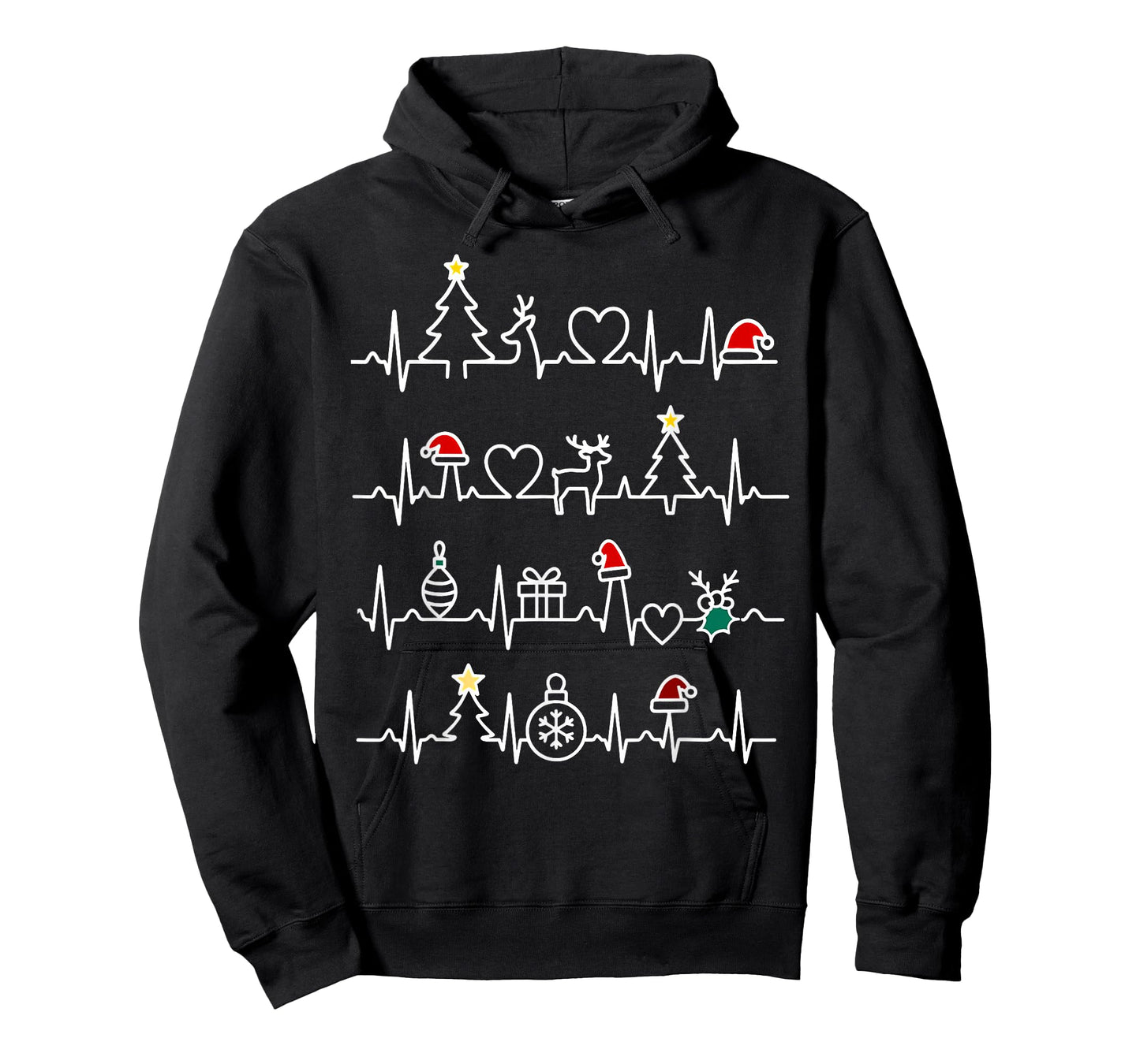 Christmas EKG Heartbeat Cardiologist Cardiology Heart Women T-Shirt