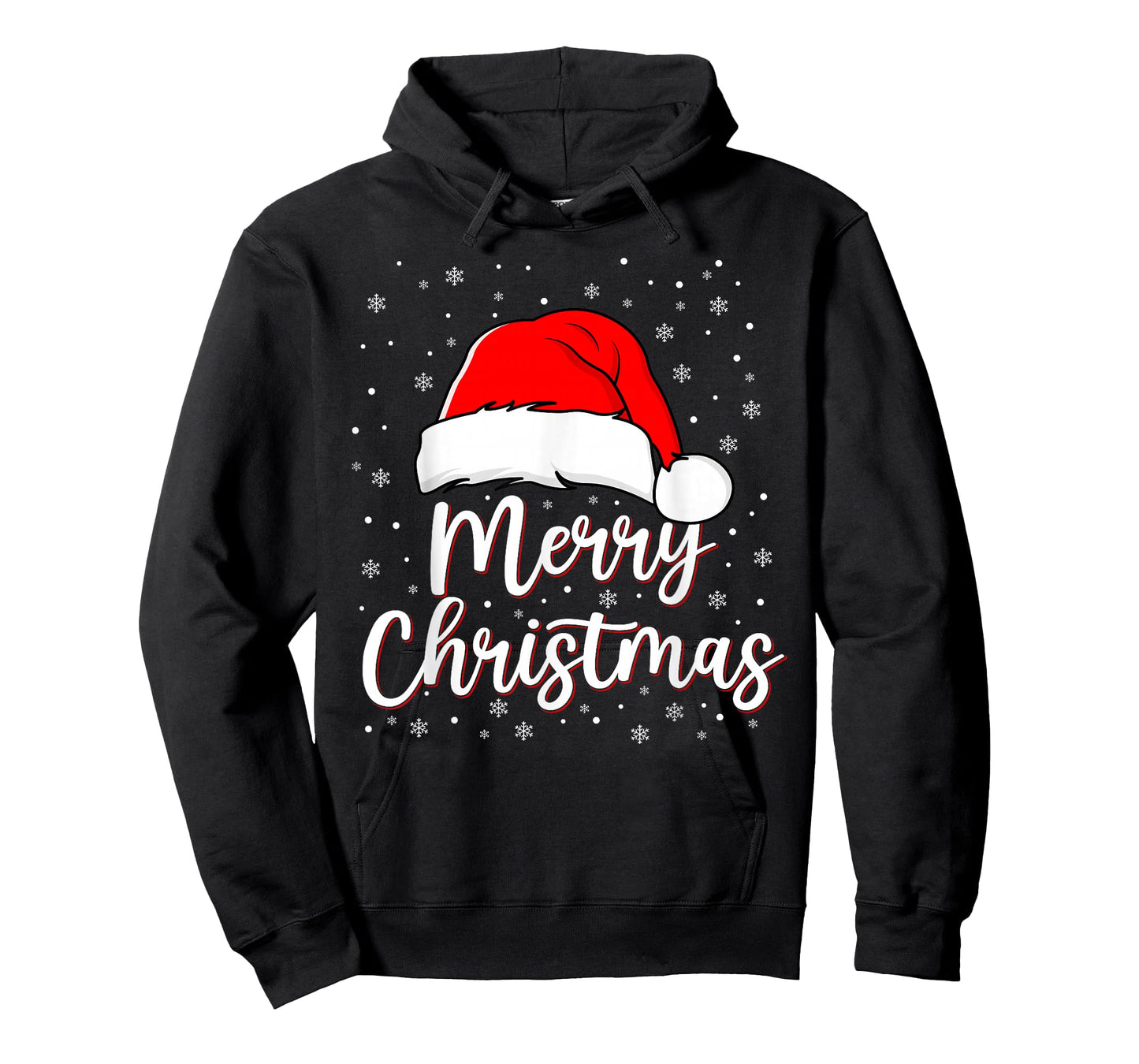 Merry Christmas Lights Santa Hat Xmas Family Matching Pajama T-Shirt