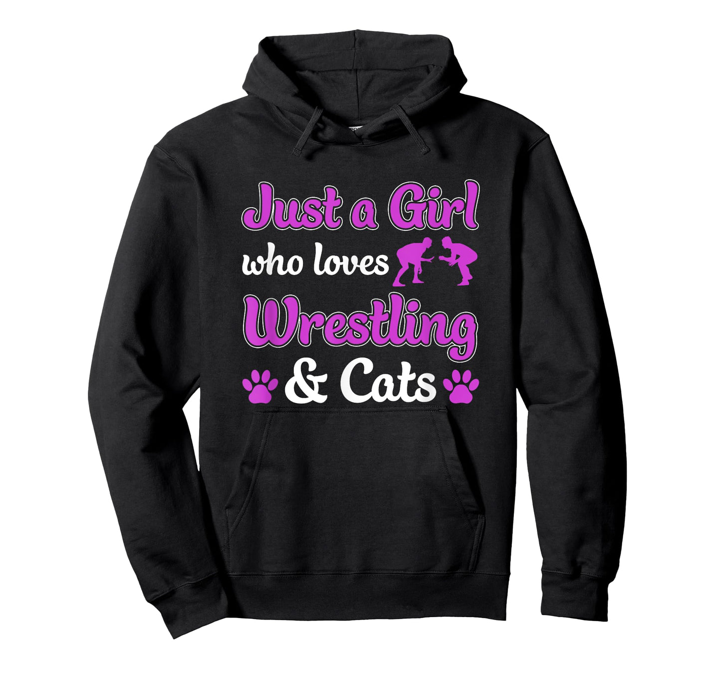 Just a Girl Who Loves Wrestling and Cats Women Funny Wrestle T-Shirt