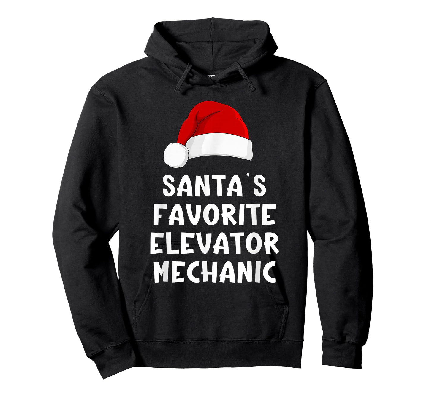 Christmas Santa's Favorite Elevator Mechanic Funny Pajama T-Shirt