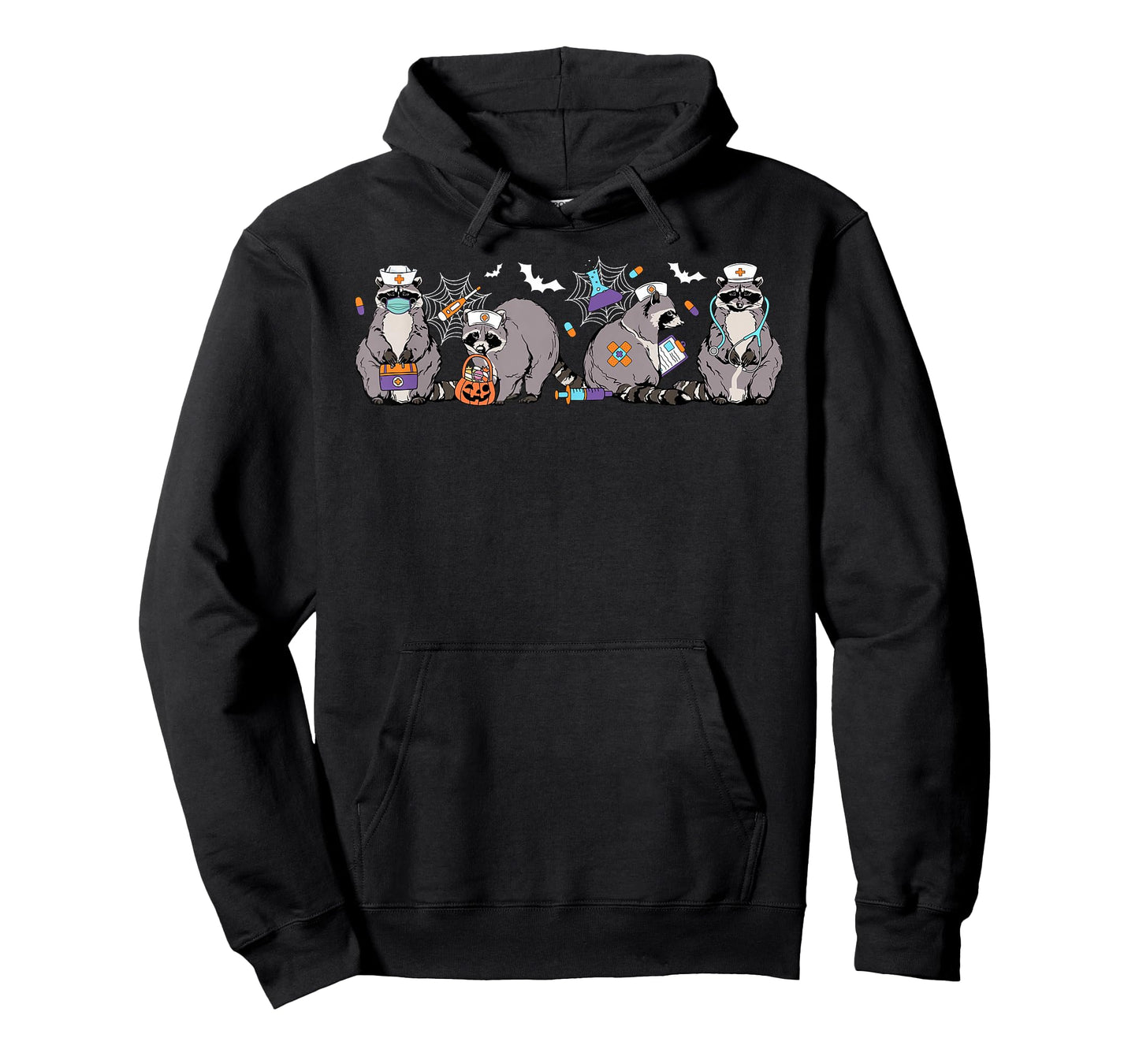 Cute Nurse Raccoon Halloween T-Shirt