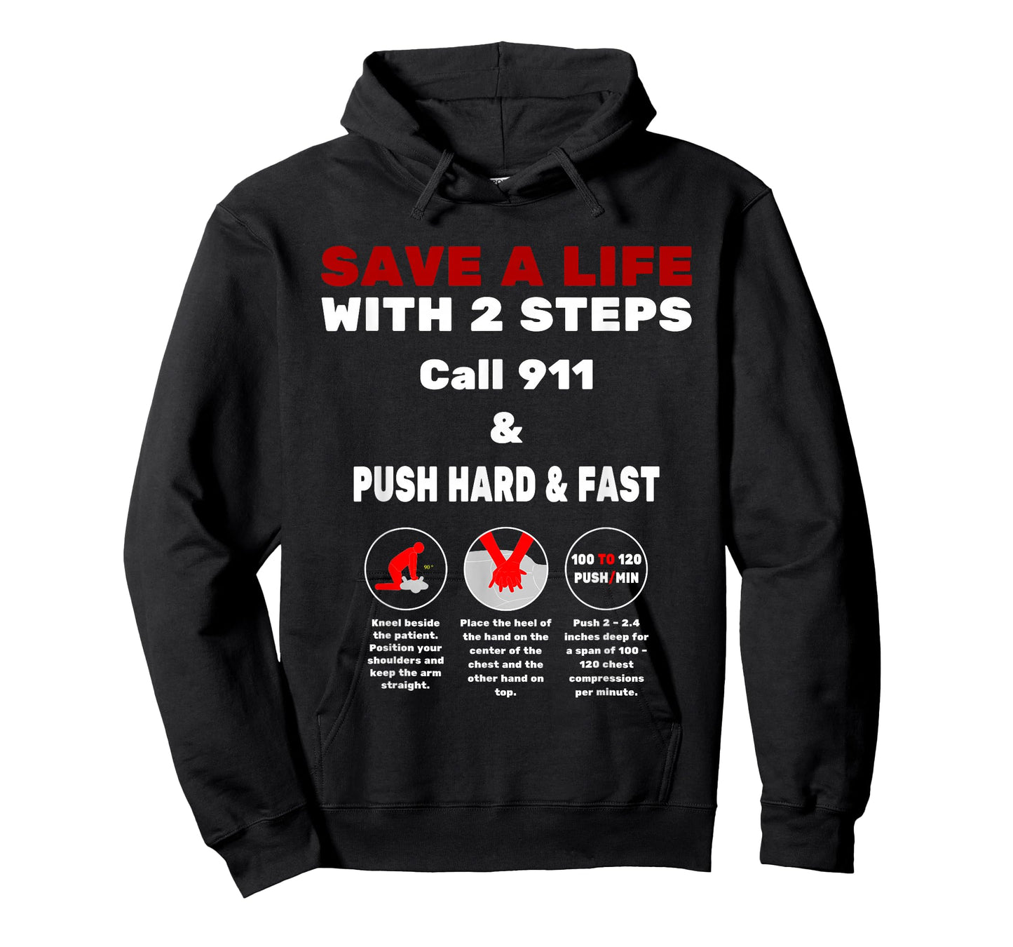CPR Instructor t-shirt, hands only instructions T-Shirt