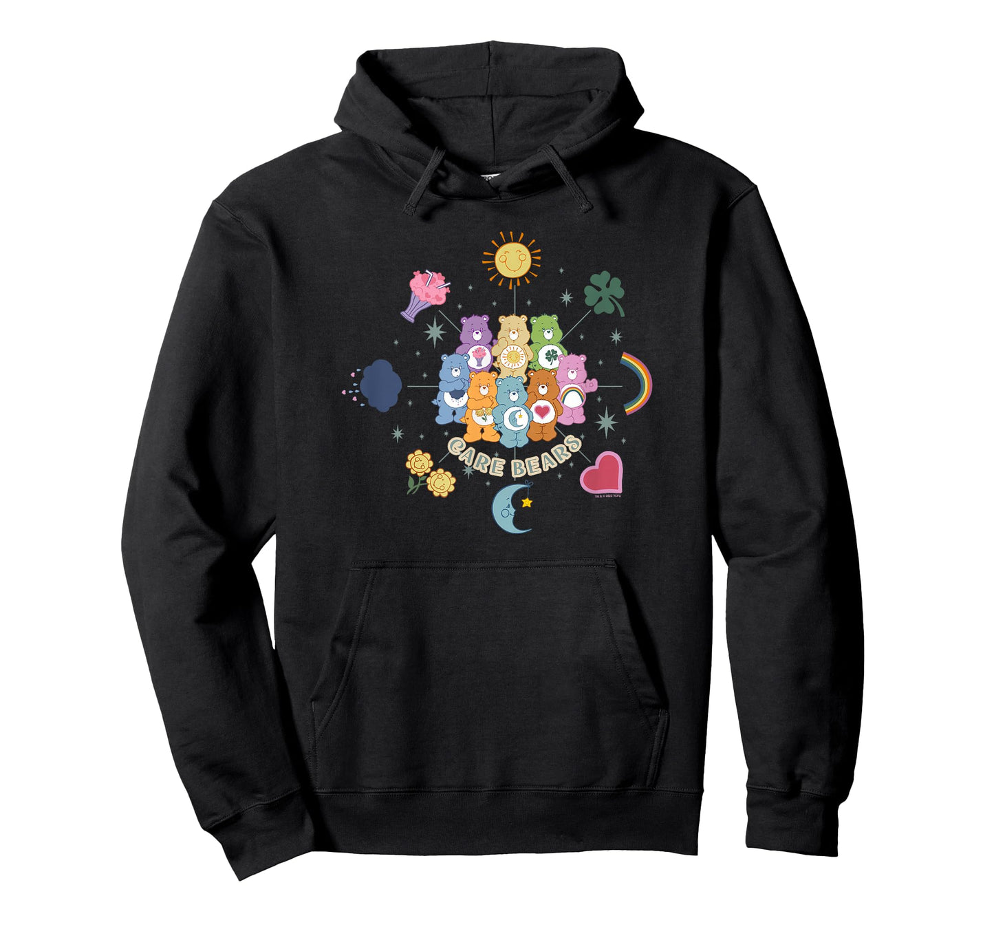 Care Bears Vintage Celestial Zodiac Group Belly Badge Icons T-Shirt