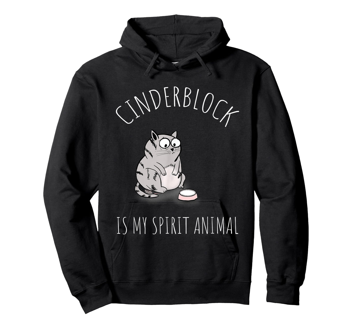 Cinderblock Fat Cat Is My Spirit Animal Gym Motivation T-Shirt for Men Women Kids
