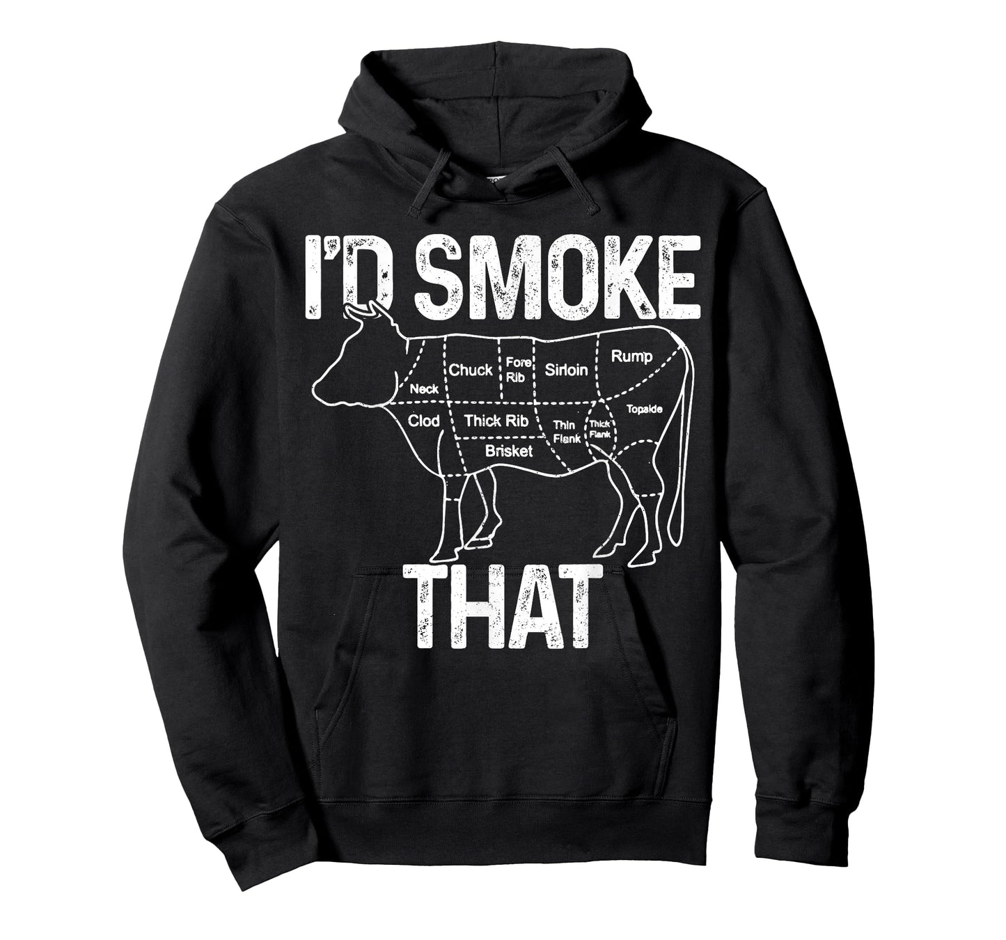 Chef Butcher Cook BBQ I'd Smoke That Cow Beef Funny Gift T-Shirt