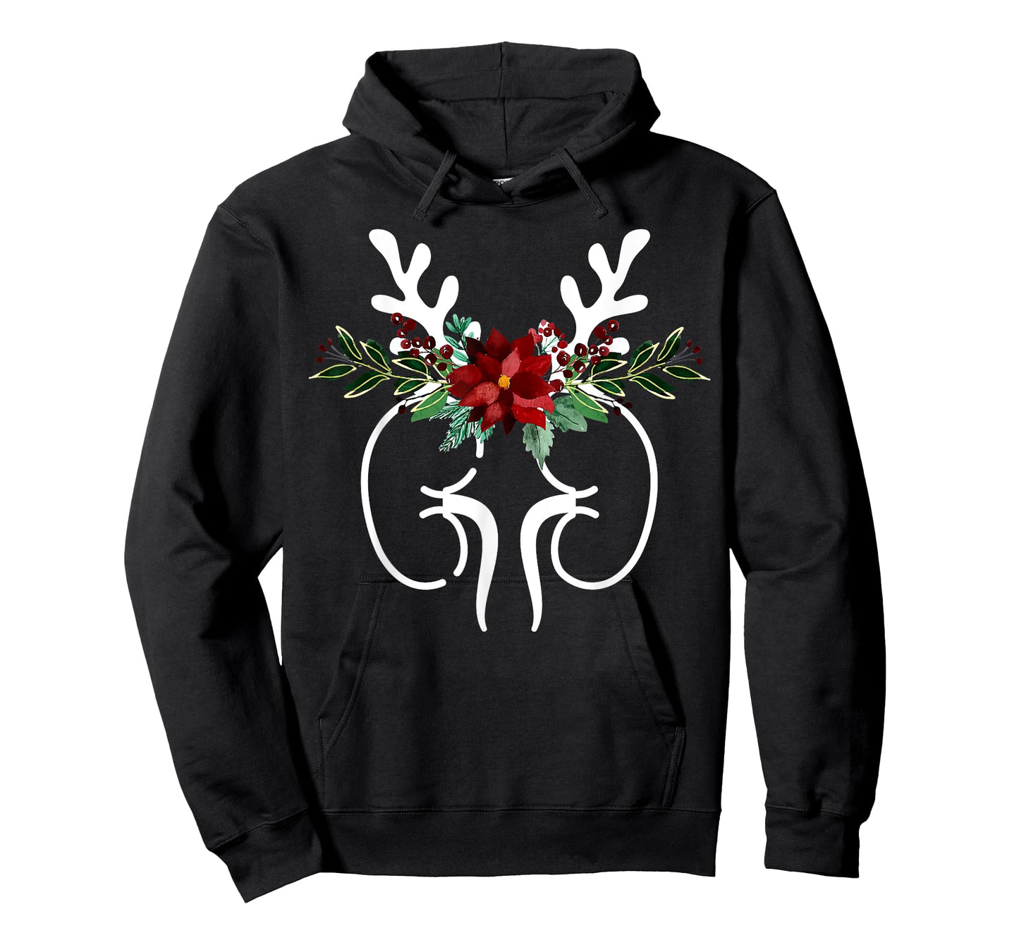Anatomy Kidney Floral Reindeer Christmas Dialysis Nurse T-Shirt