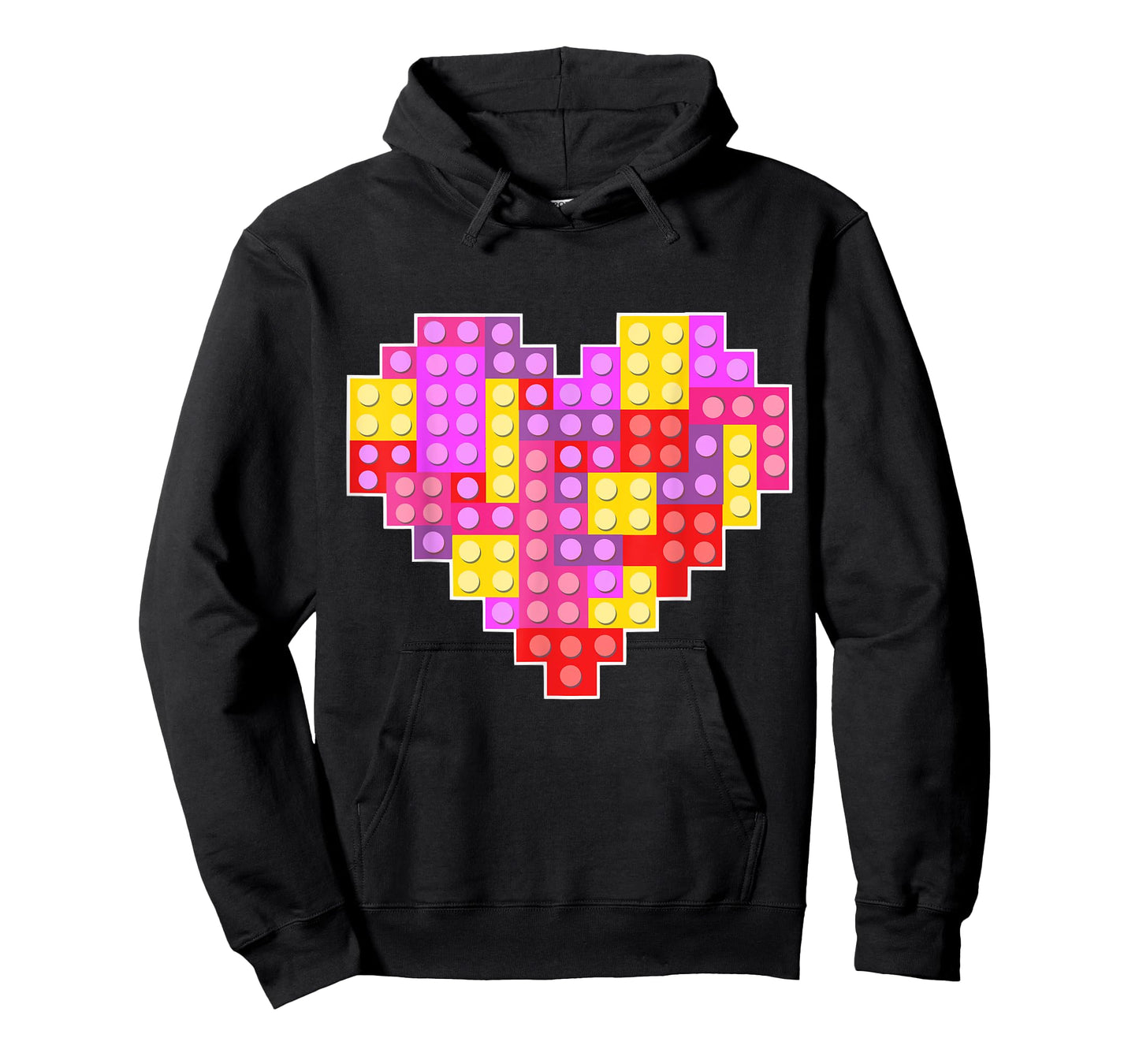 Cute Heart Building Blocks Lover Master Builder Girls Kids T-Shirt