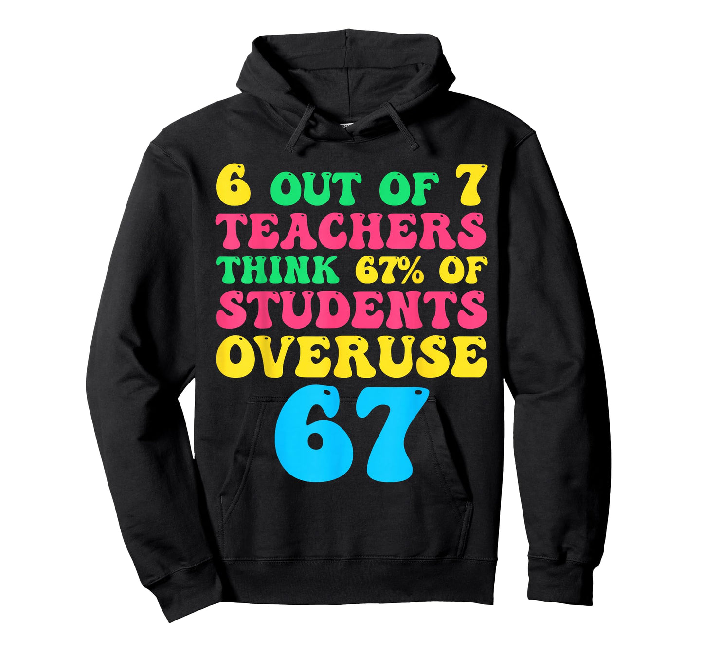 Funny Math Teacher 6 7 Overuse 67 Six Seven Gen Alpha Meme T-Shirt