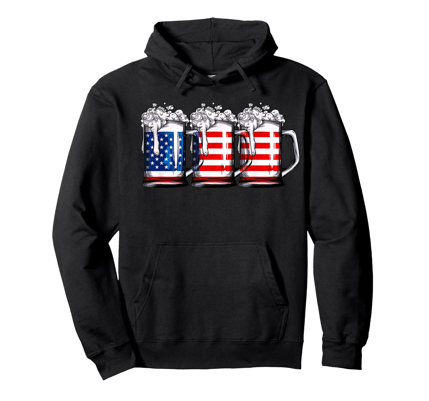 Beer American Flag 4th of July Men Women Merica Drinking USA T-Shirt