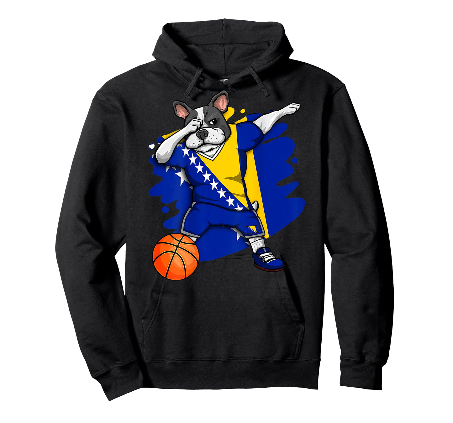 Dabbing Bulldog Bosnia Herzegovina Basketball Fan Jersey T-Shirt