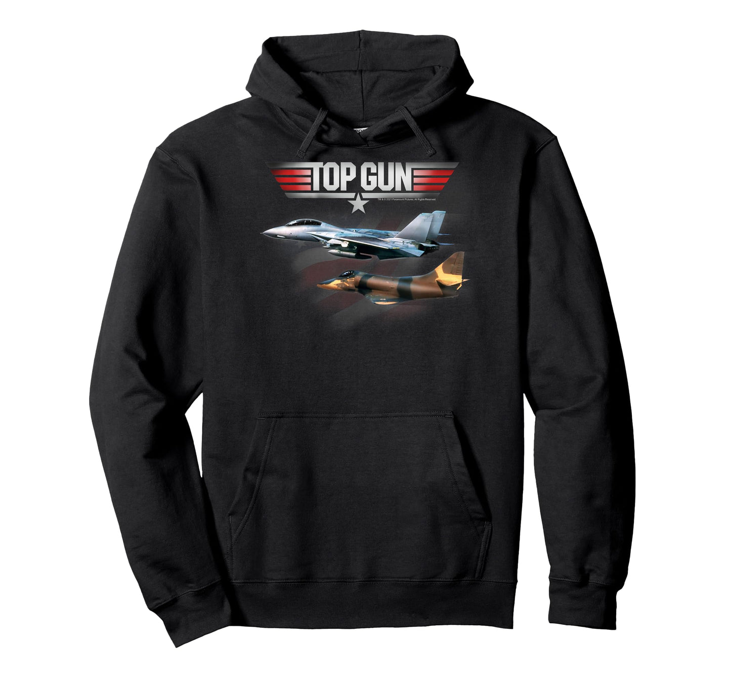 Top Gun American Flag Fighter Jet Classic Action Movie T-Shirt