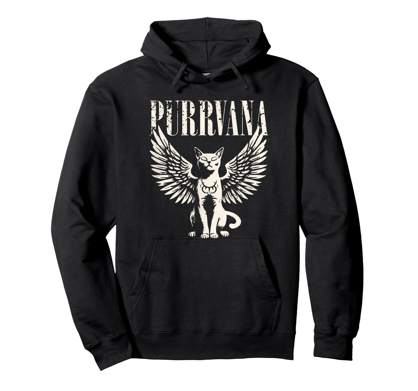 Purrvana Funny Cat Parody 90s Grunge Rock Music T-Shirt