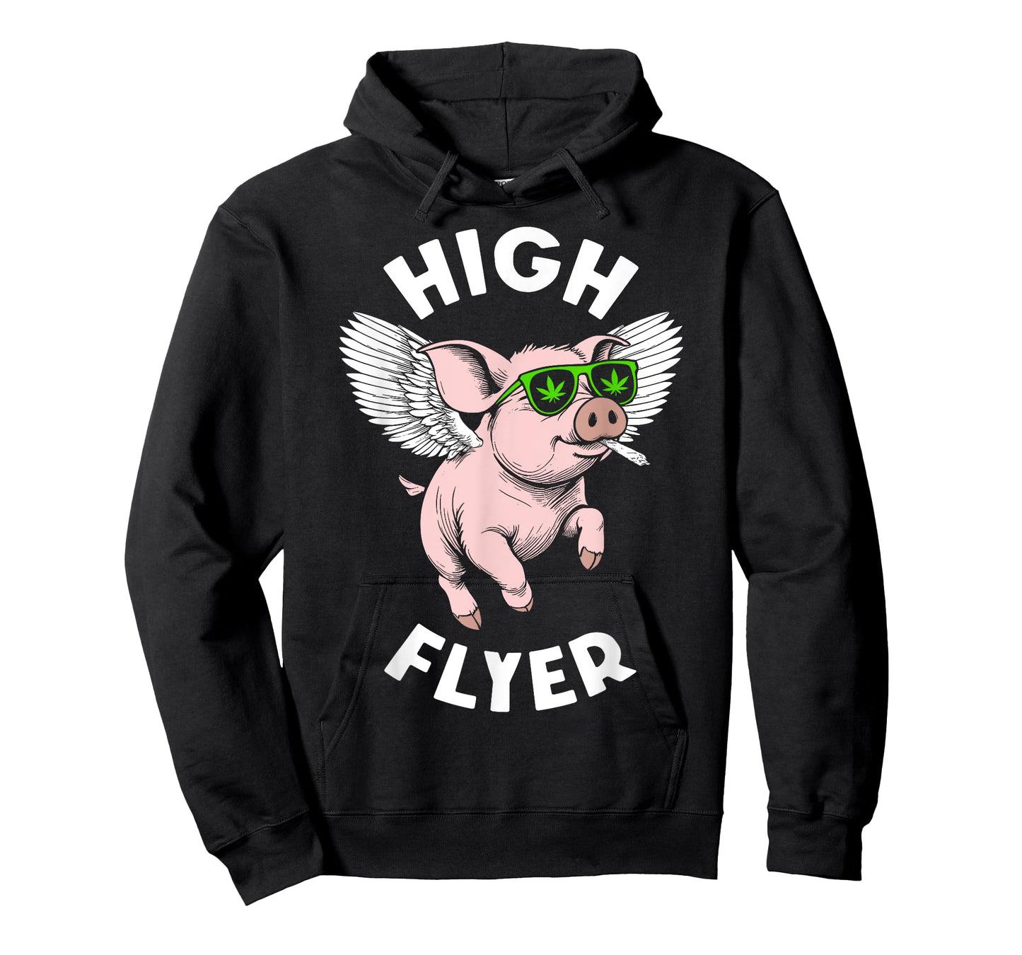 420 Marijuana Funny Pig Lover High Flyer Stoner Weed Pot T-Shirt