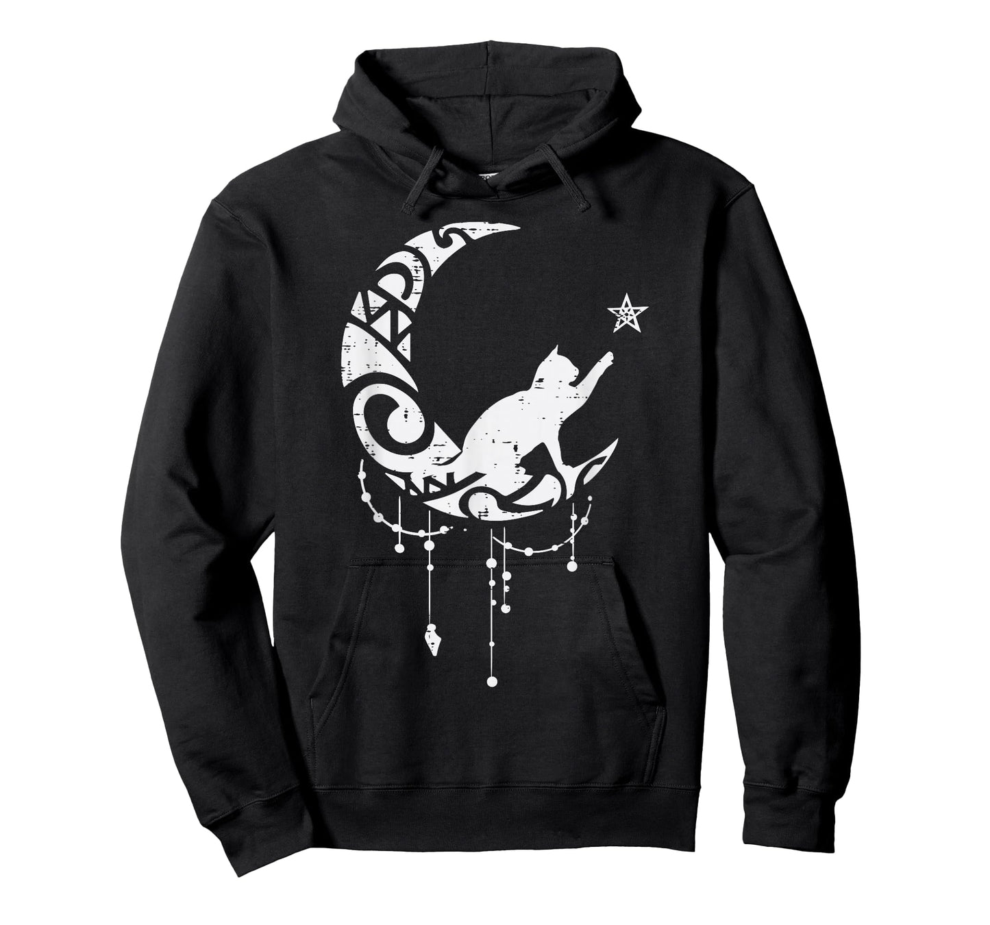 Crescent Moon Cat Star Mystical Celestial Women Girls Kids T-Shirt