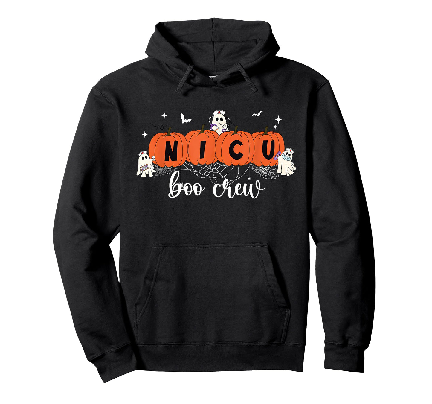 Cute NICU Boo Crew Spooky Nurse Halloween Cute Ghost Pumpkin T-Shirt