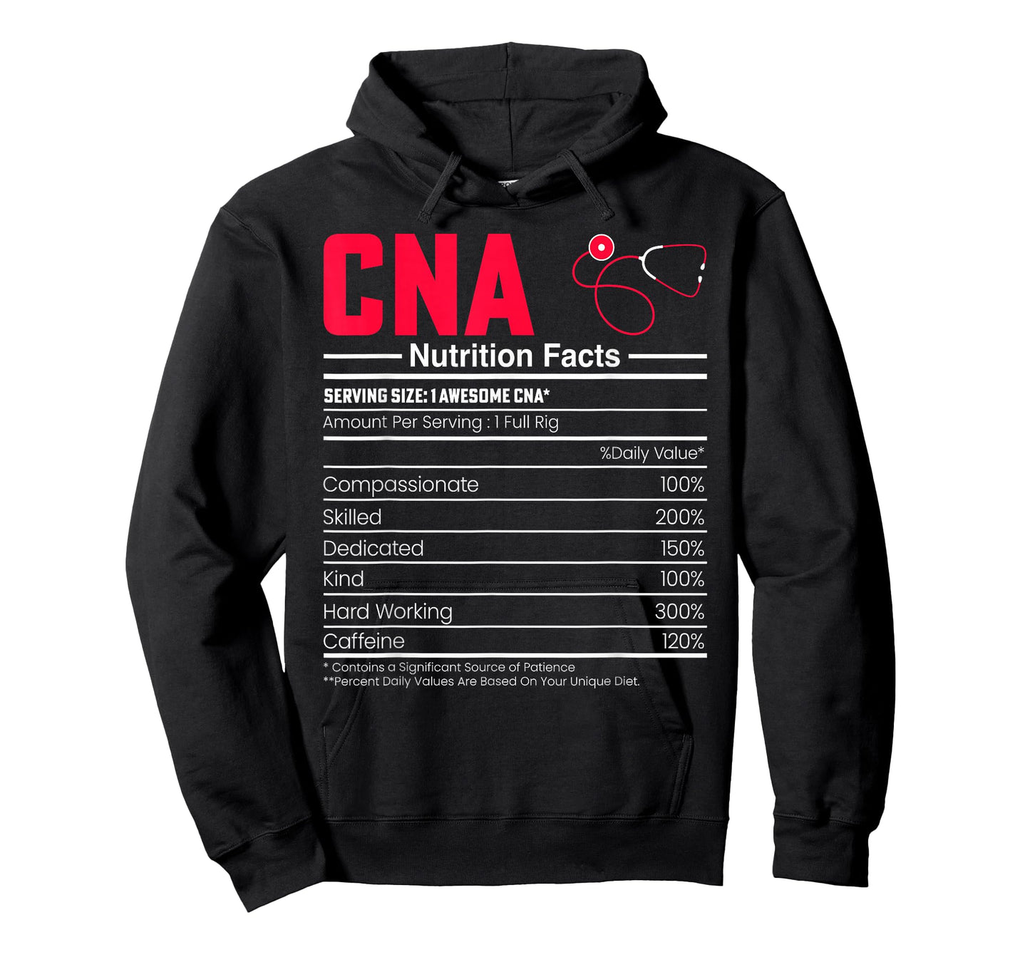 CNA Nutrition Facts - Funny Certified Nurse Assistant CNA T-Shirt