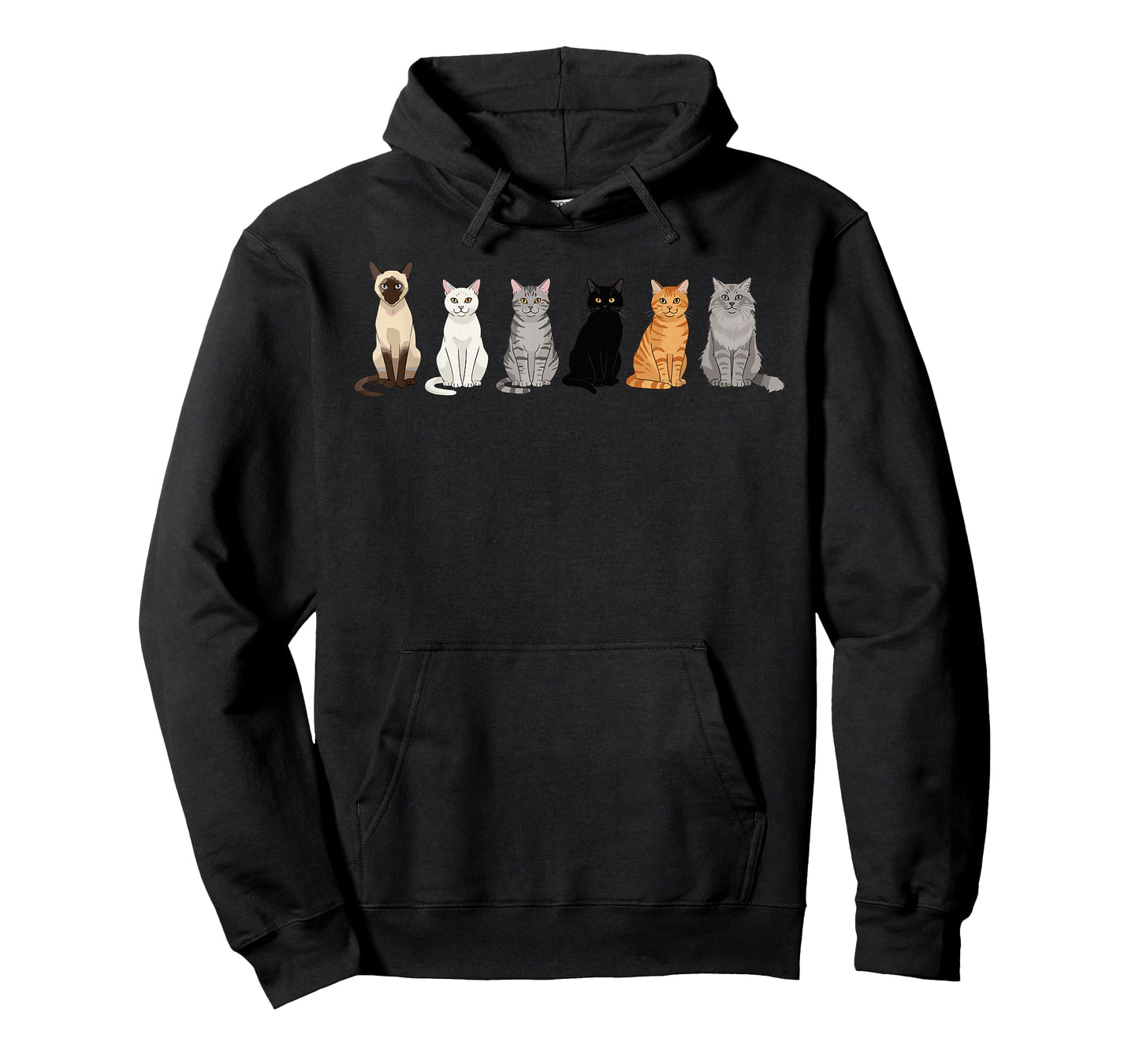 Cute Cartoon Cats for Cat Lovers Funny Cat Breed Gifts T-Shirt