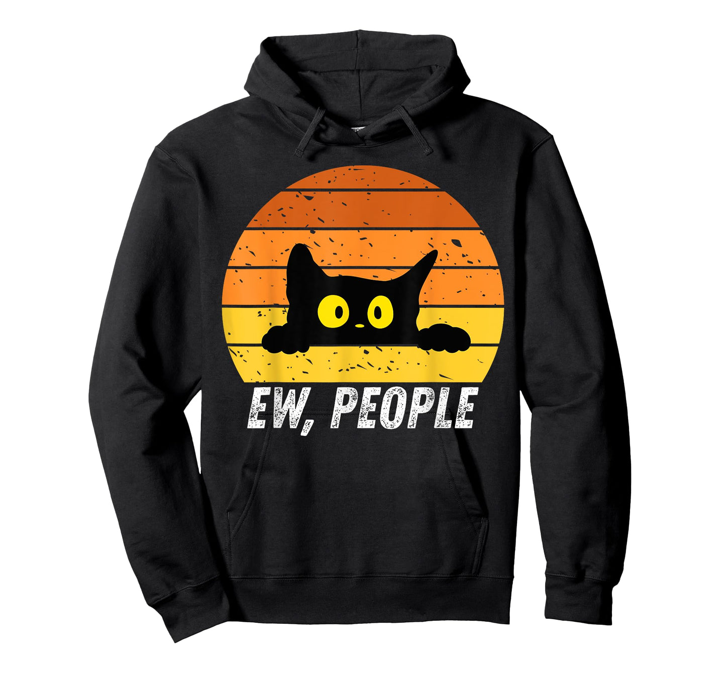 Ew People Retro Cat Funny Introvert Vintage Gifts Cat Lovers T-Shirt