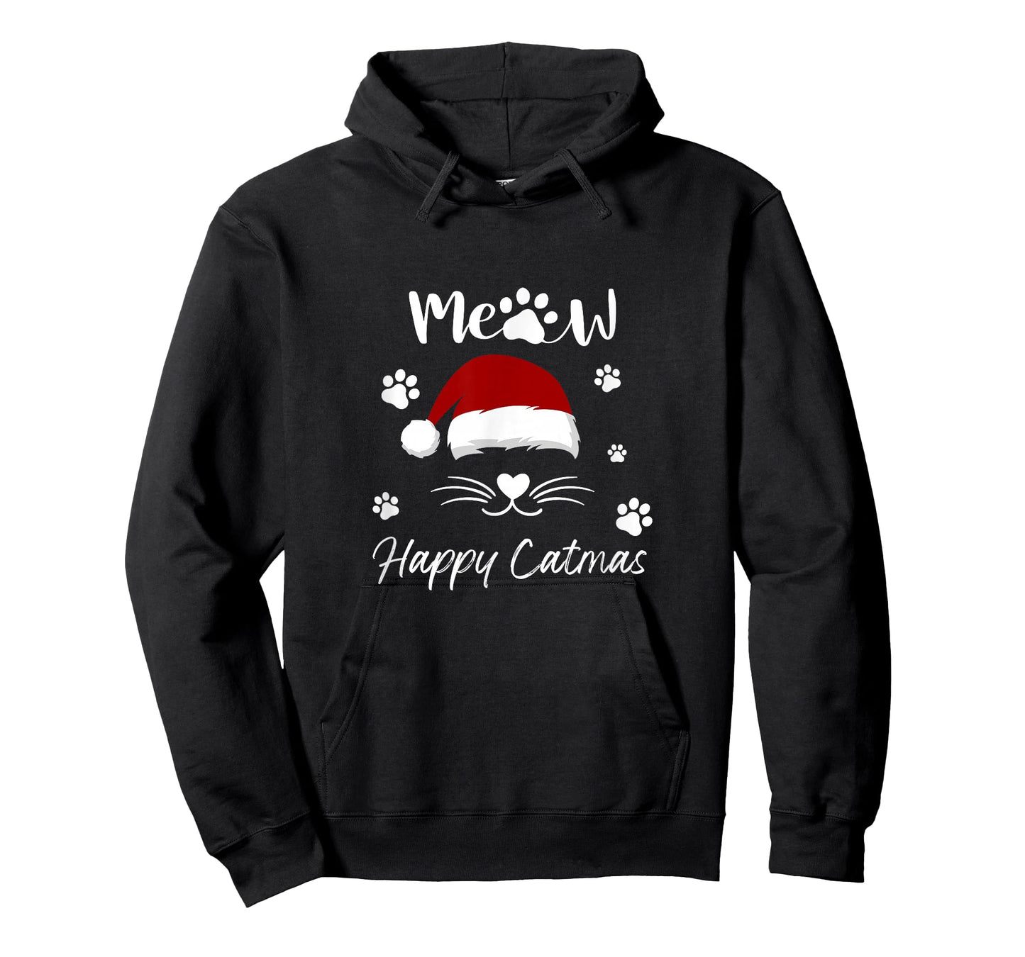 Meowy Catmas Cute Kitten Cats Santa Hat Christmas Xmas 2025 T-Shirt