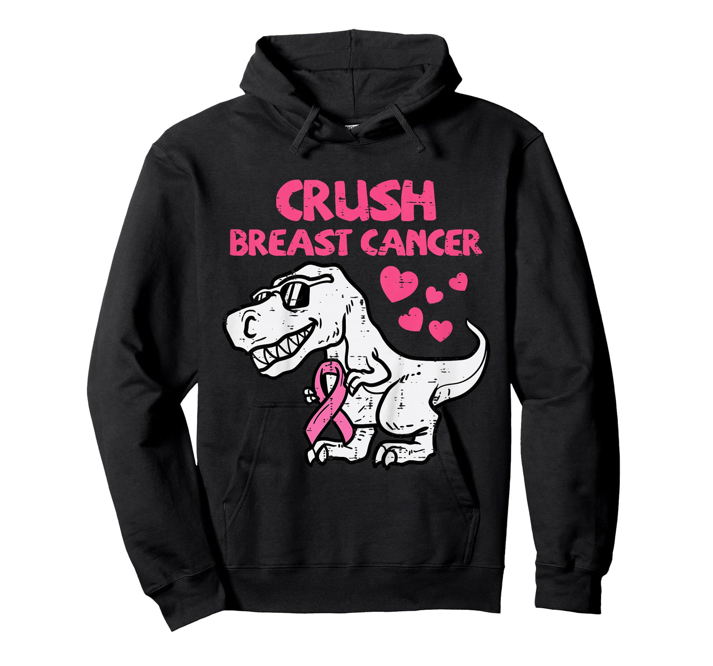Crush Breast Cancer Trex Dino Awareness Toddler Boys Kids T-Shirt