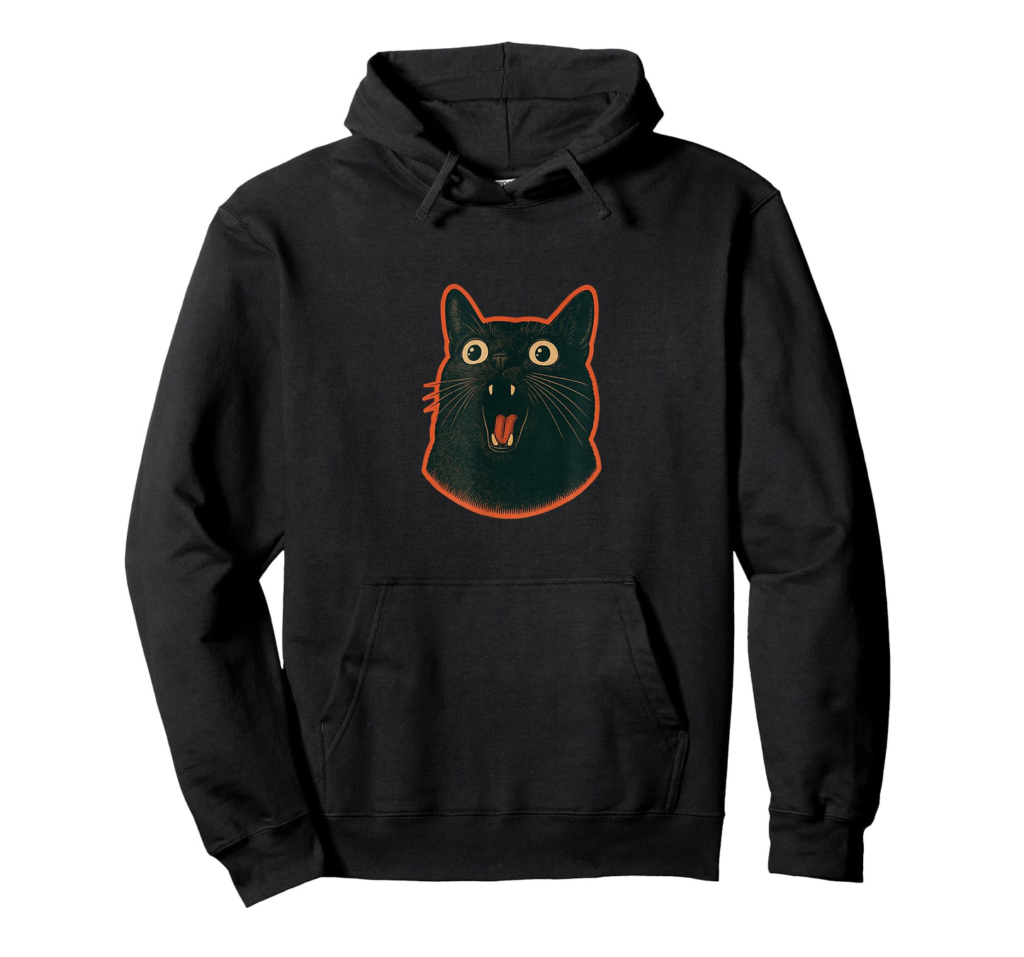 Vintage Black Cat Halloween Spooky Cute Retro Art T-Shirt