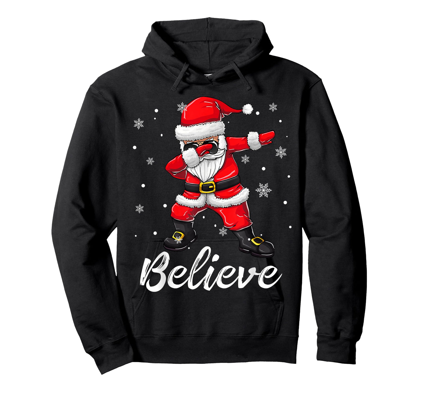 Believe Christmas Shirt Dabbing Santa Claus Kids Boys Girls T-Shirt