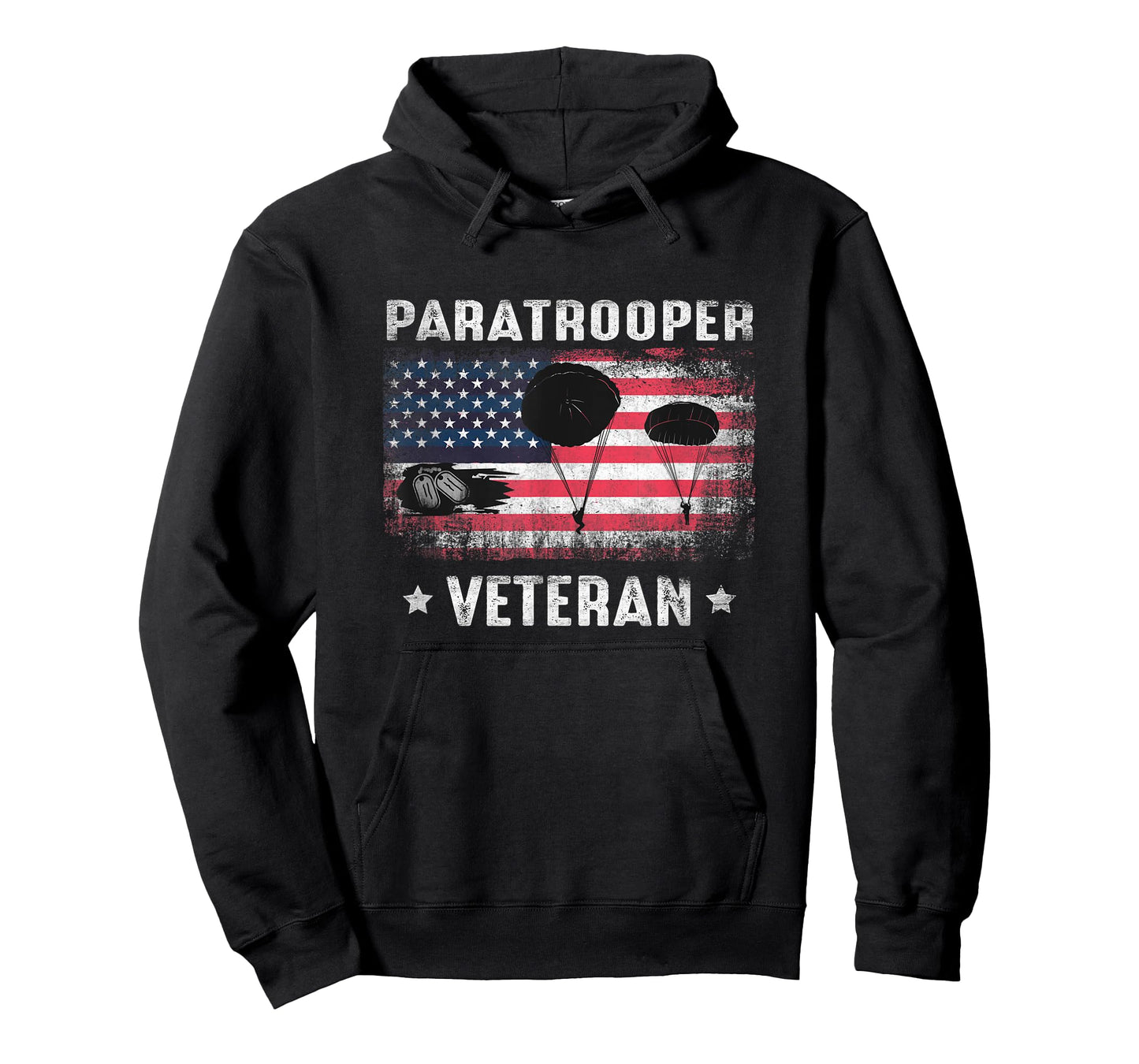 Airborne Infantry Paratrooper Veteran American Flag Women Men T-Shirt