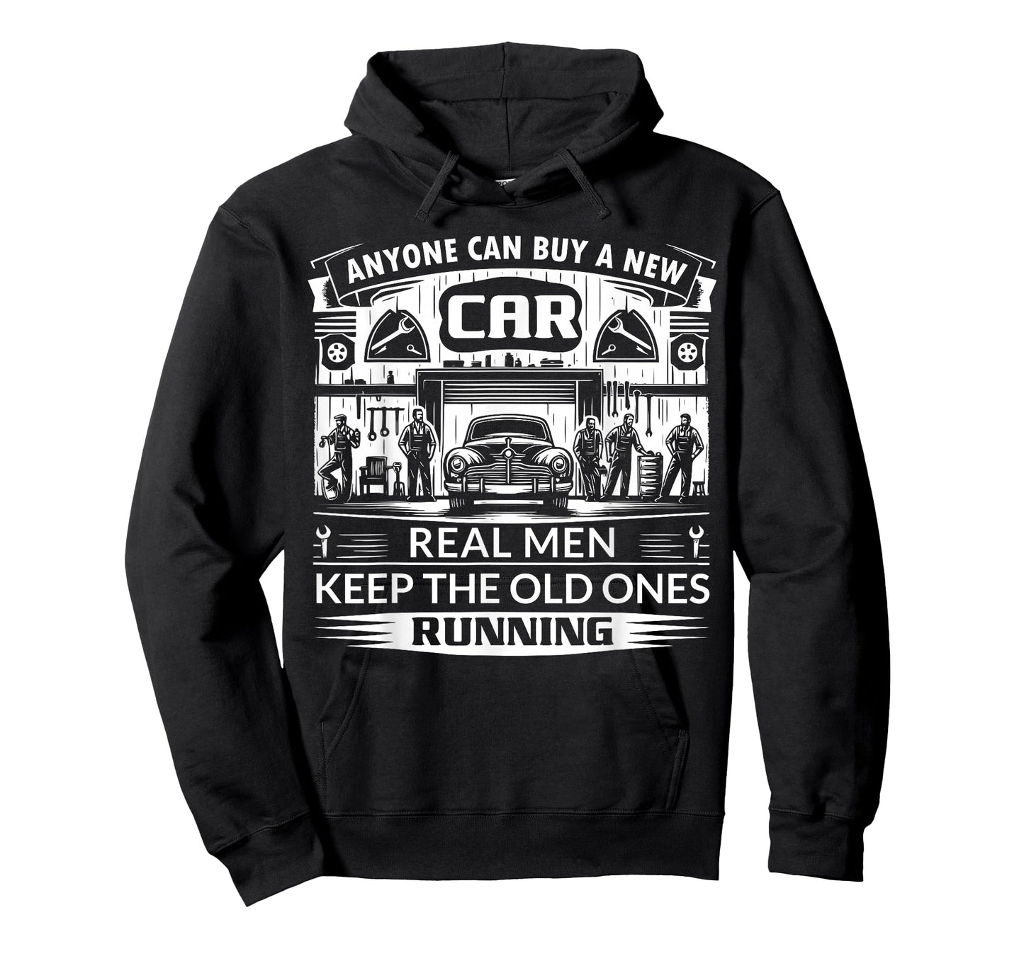 Anyone can buy a new car real men keep the old ones running T-Shirt