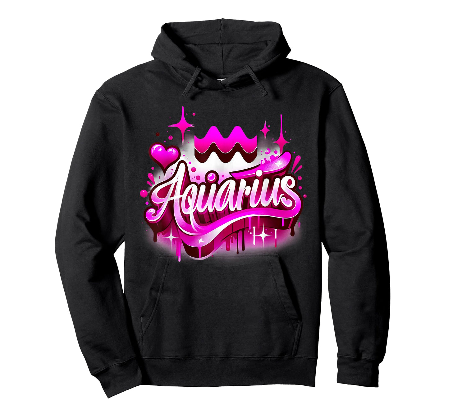 Pink Aquarius Zodiac Star Sign T-Shirt