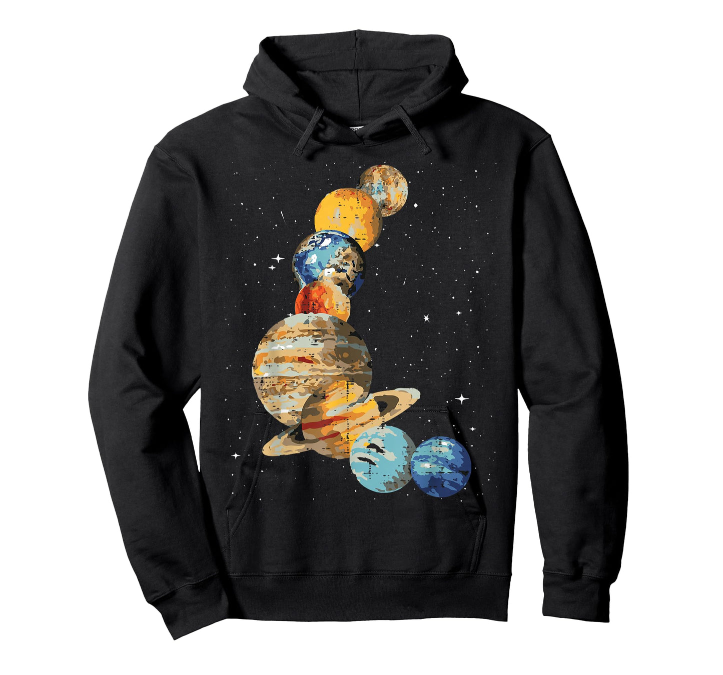 Planets Watercolor Painting Space Galaxy Art Men Women Kids T-Shirt