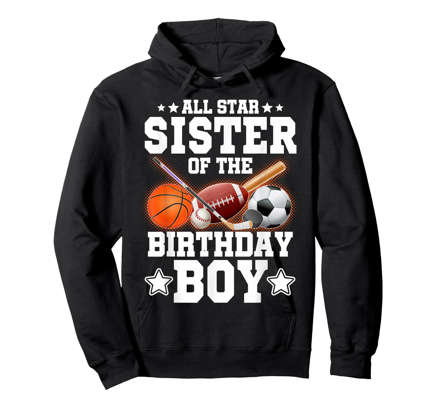All Star Sister Of The Birthday Boy Basketball Soccer Sport T-Shirt