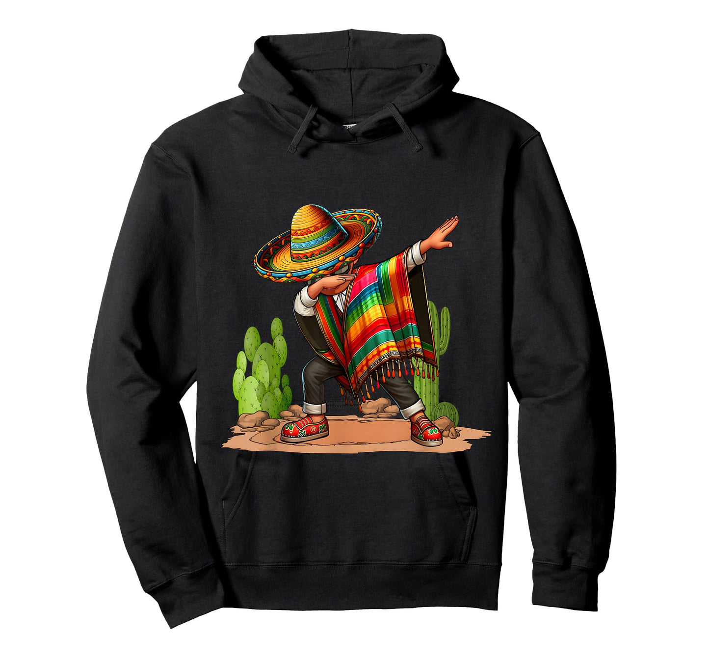 Dabbing Mexican Poncho Cinco de Mayo Funny fiesta Mexican T-Shirt