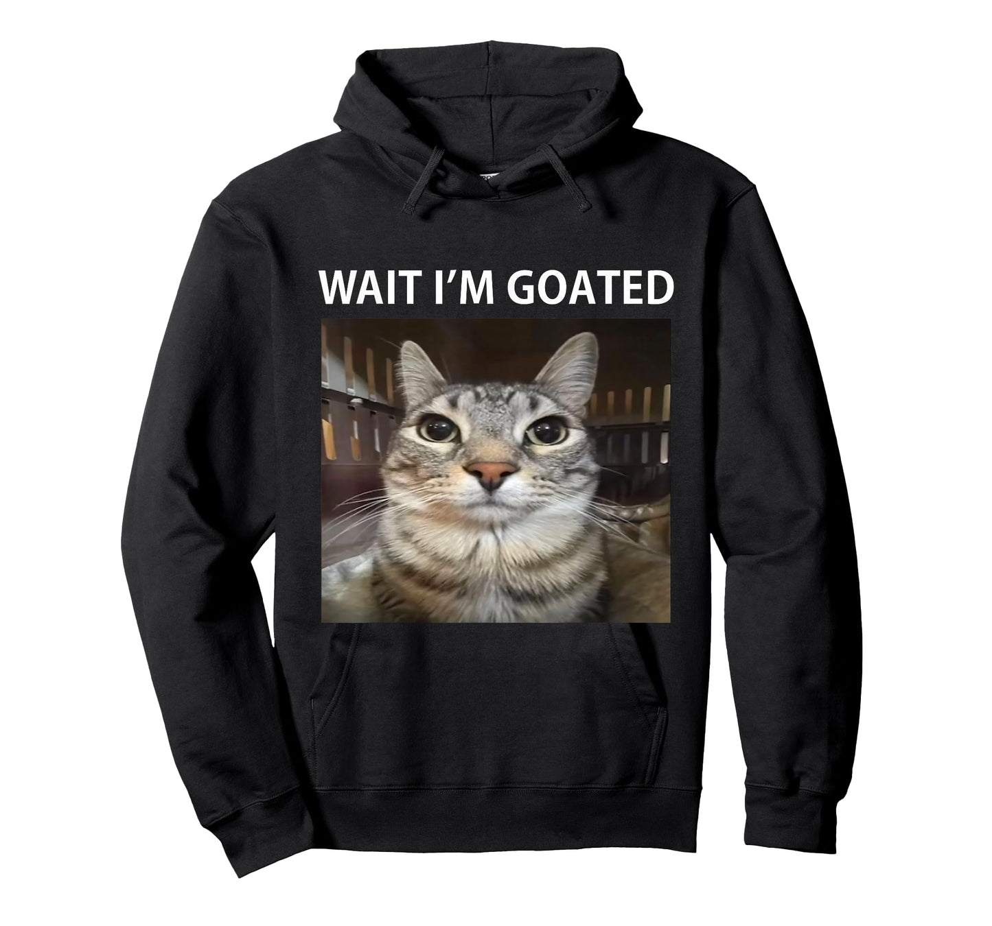 Wait I'm Goated Silly Cat Meme T-Shirt