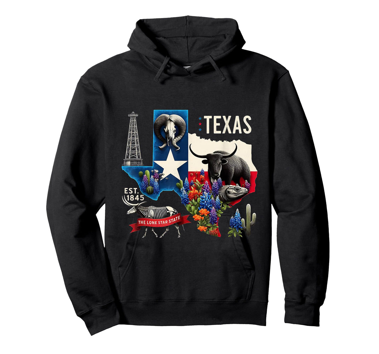 Retro Vibes Texas USA Bull American T-Shirt