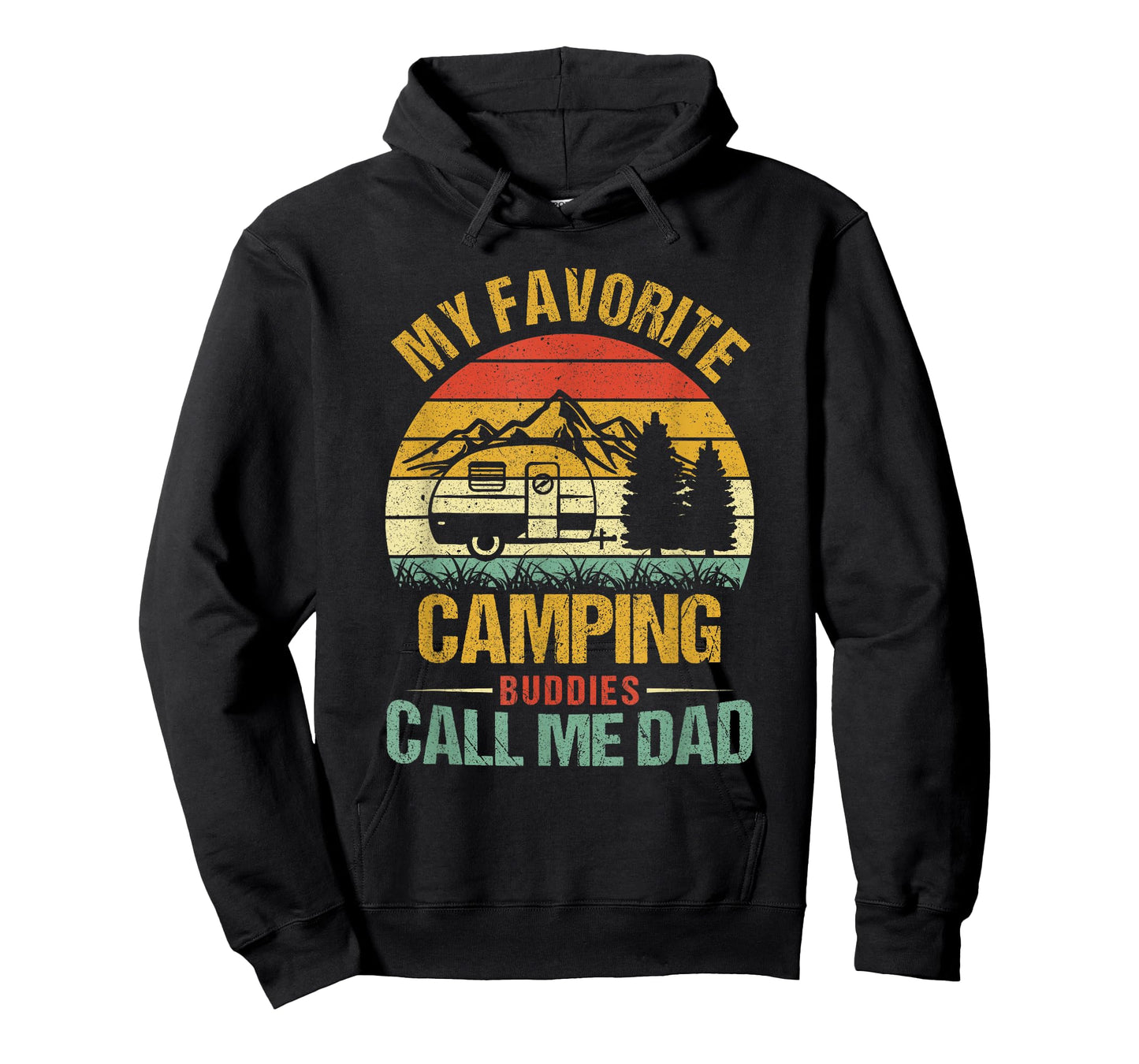 My Favorite Camping Buddies Call Me Dad Vintage Fathers Day T-Shirt