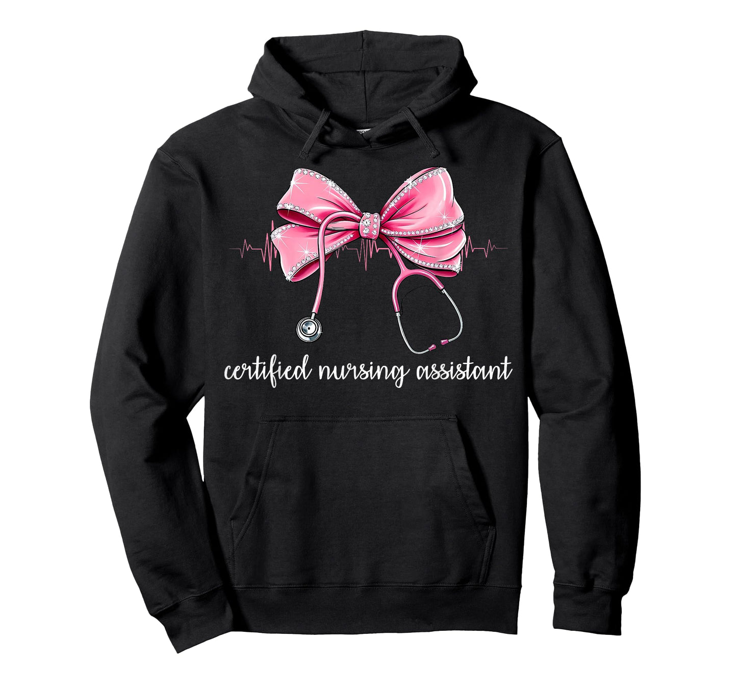 Certified Nursing Assistant CNA Stethoscope Coquette Bow T-Shirt