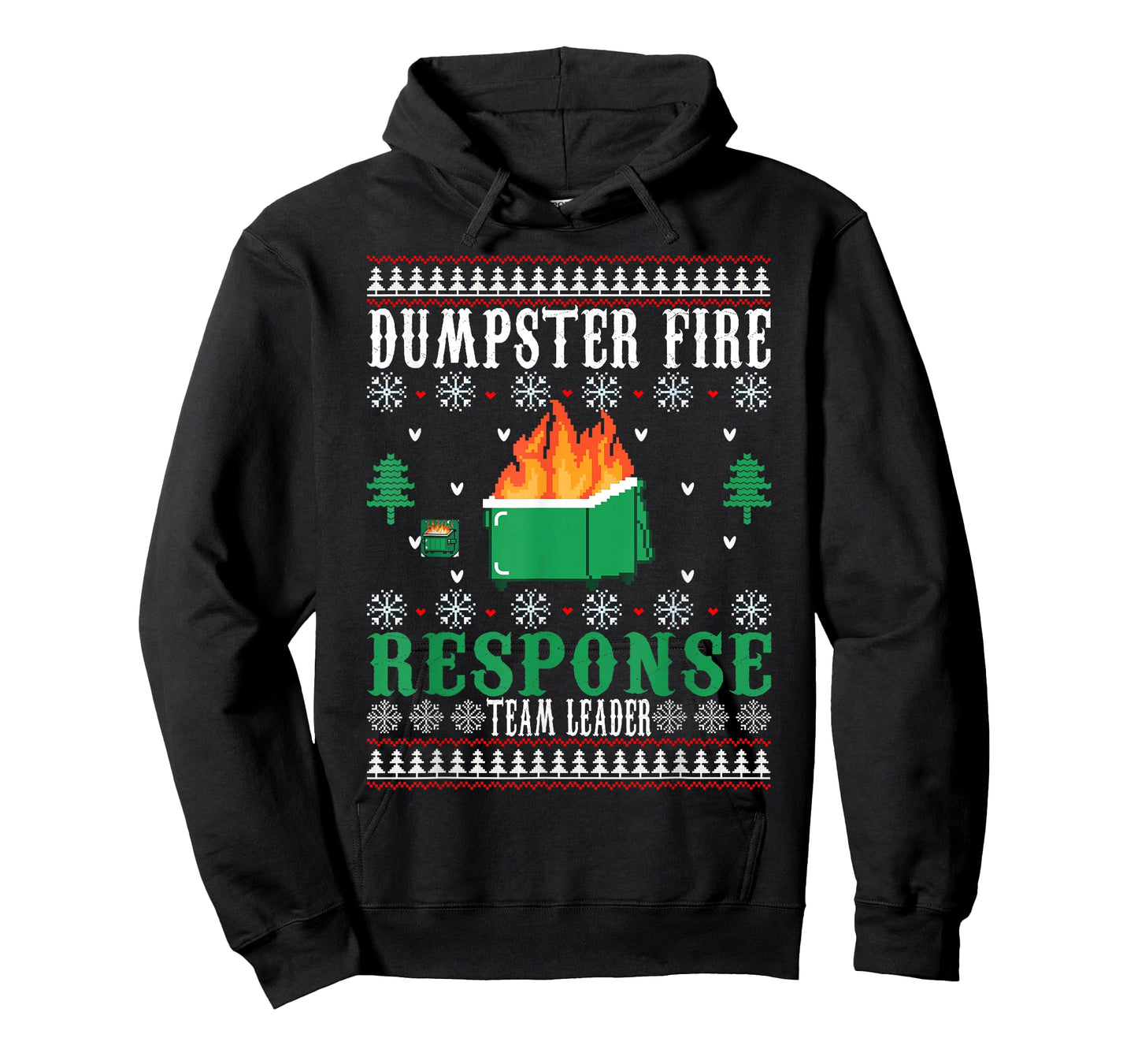 Dumpster Fire Response Team Leader Christmas Ugly Sweater T-Shirt