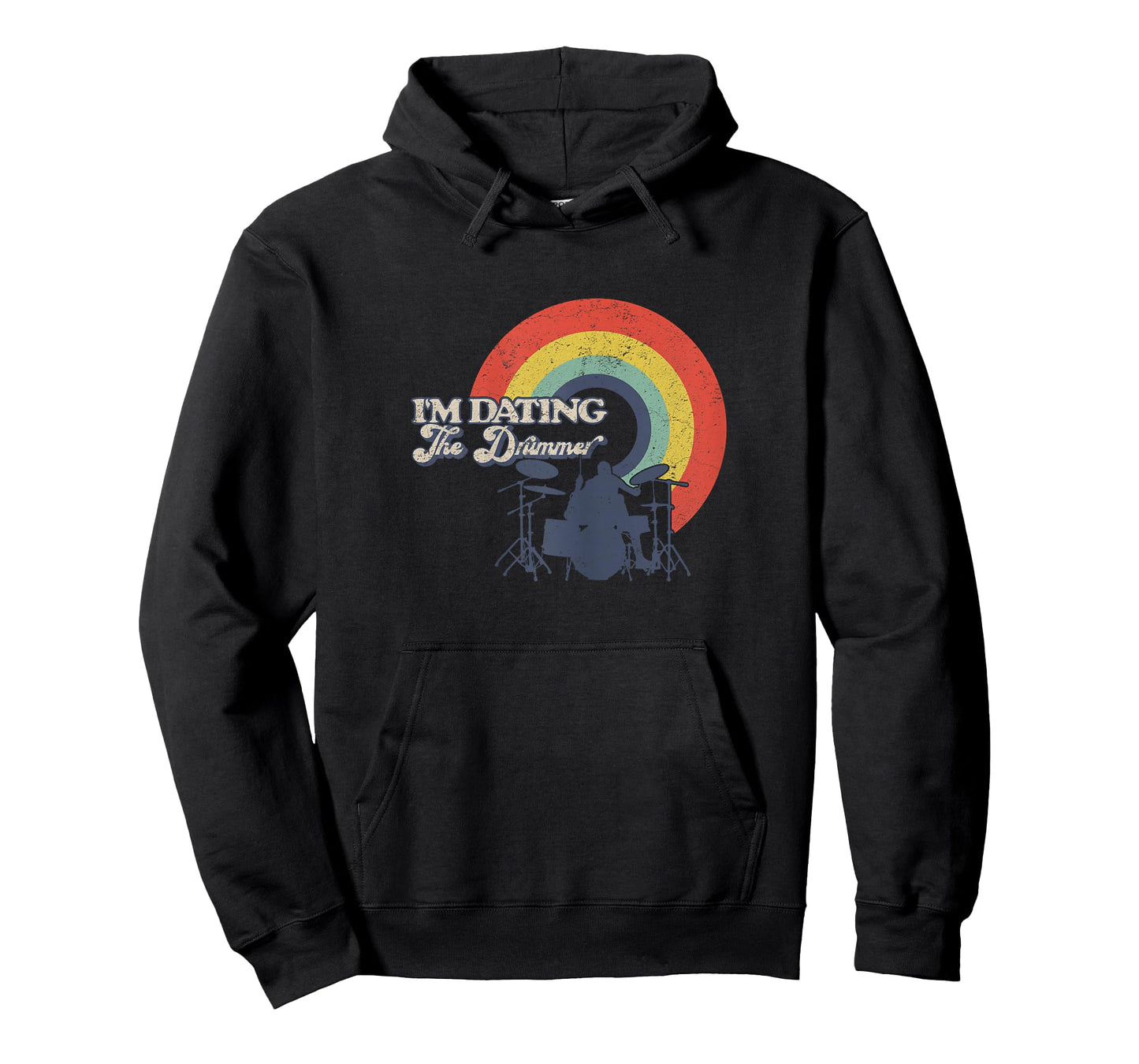 I'm Dating The Drummer Rock Retro Drummers Girlfriend T-Shirt